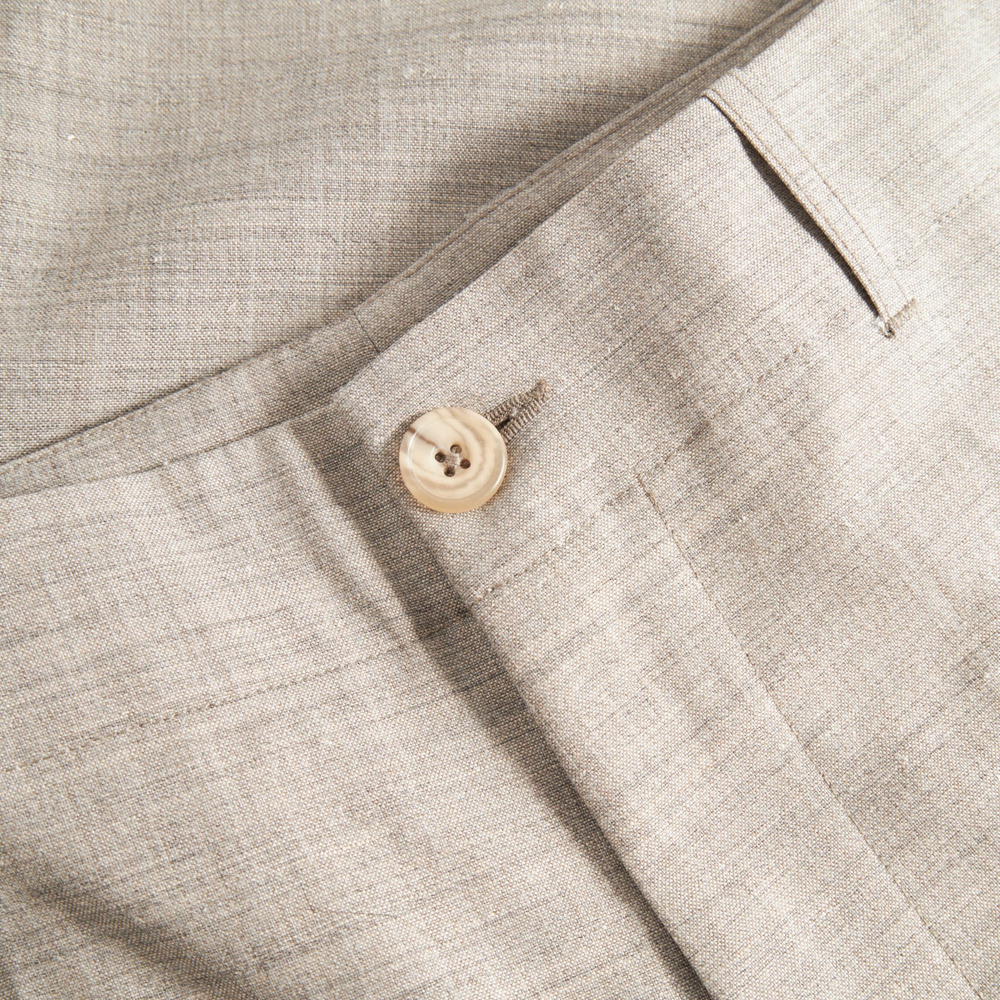 Fox P Lined Trouser Tropical Wool - Greige - Image 3