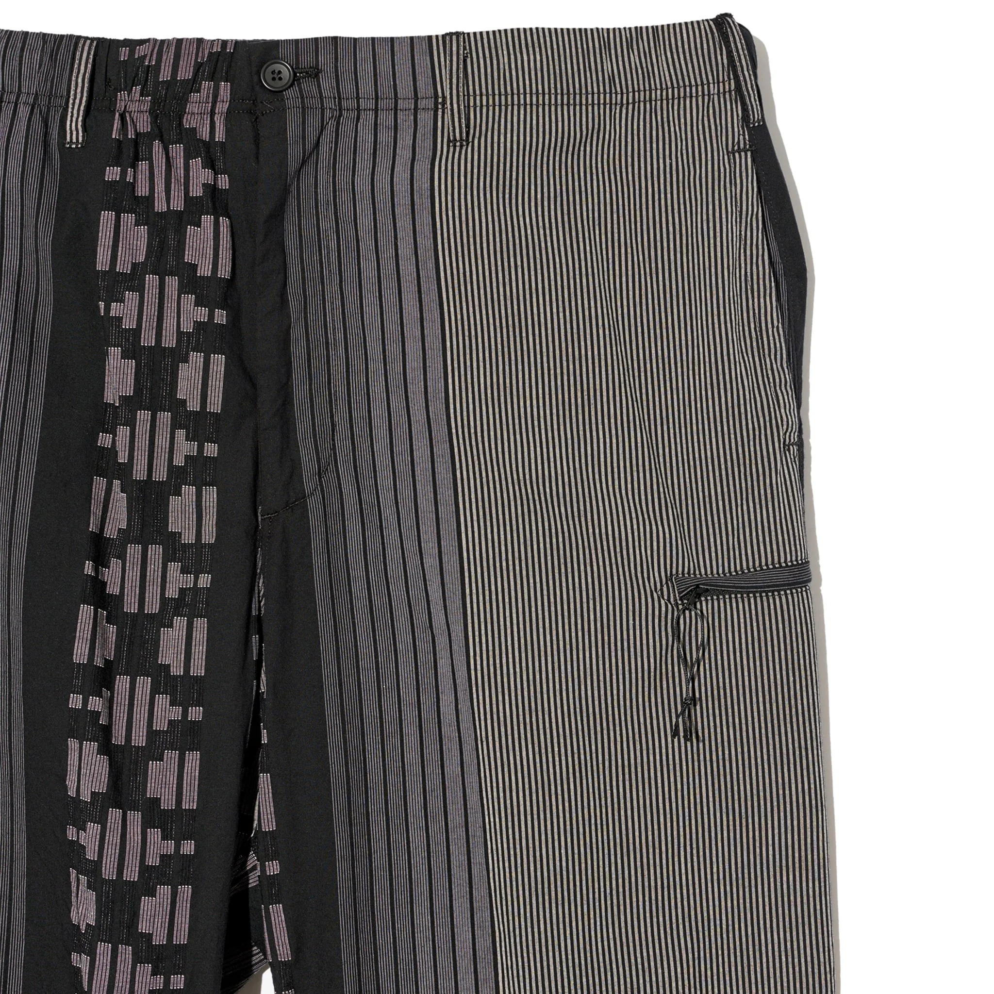 Drawstring Pant - Black/Grey Multi Pattern Stripe Jacquard - Image 3