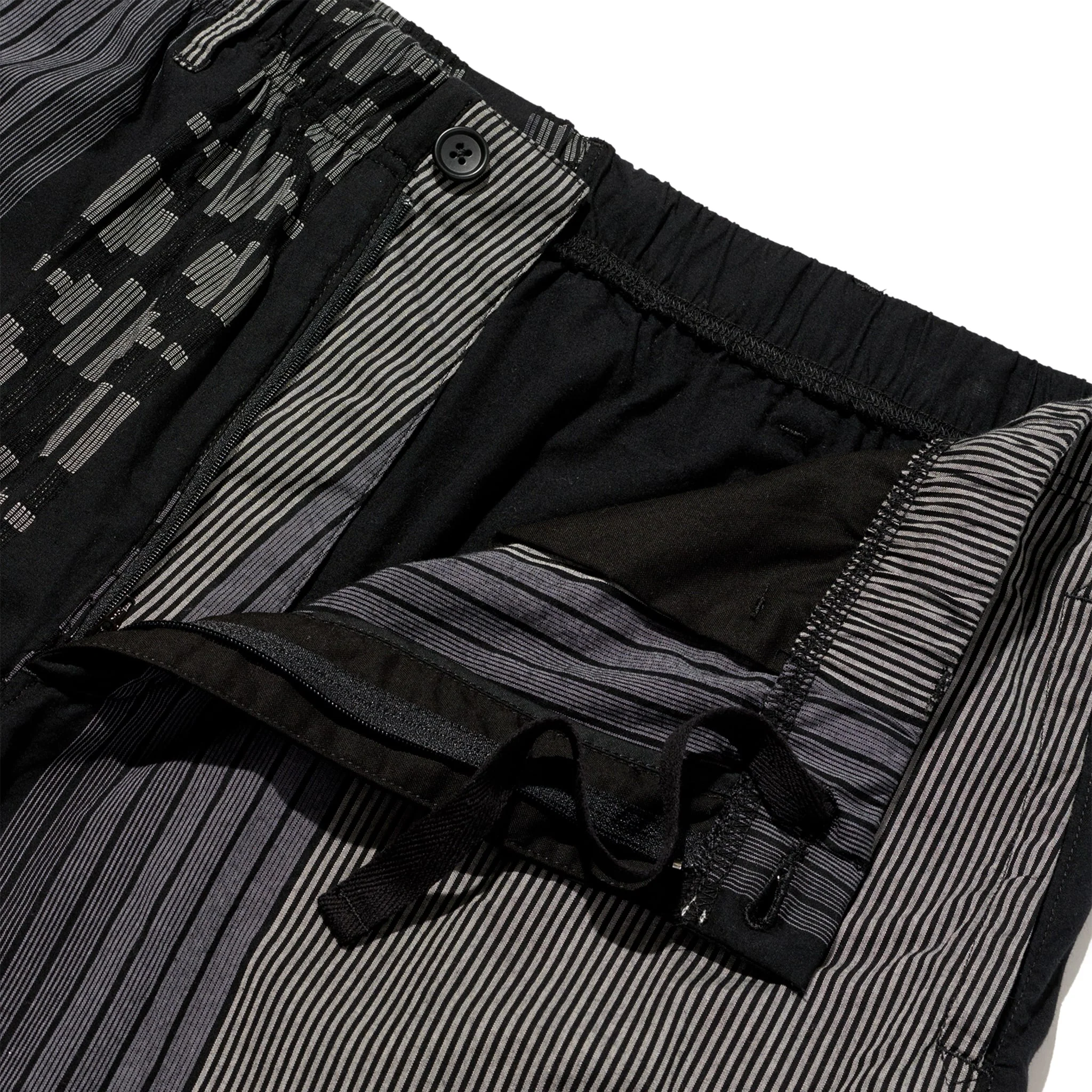 Drawstring Pant - Black/Grey Multi Pattern Stripe Jacquard - Image 4