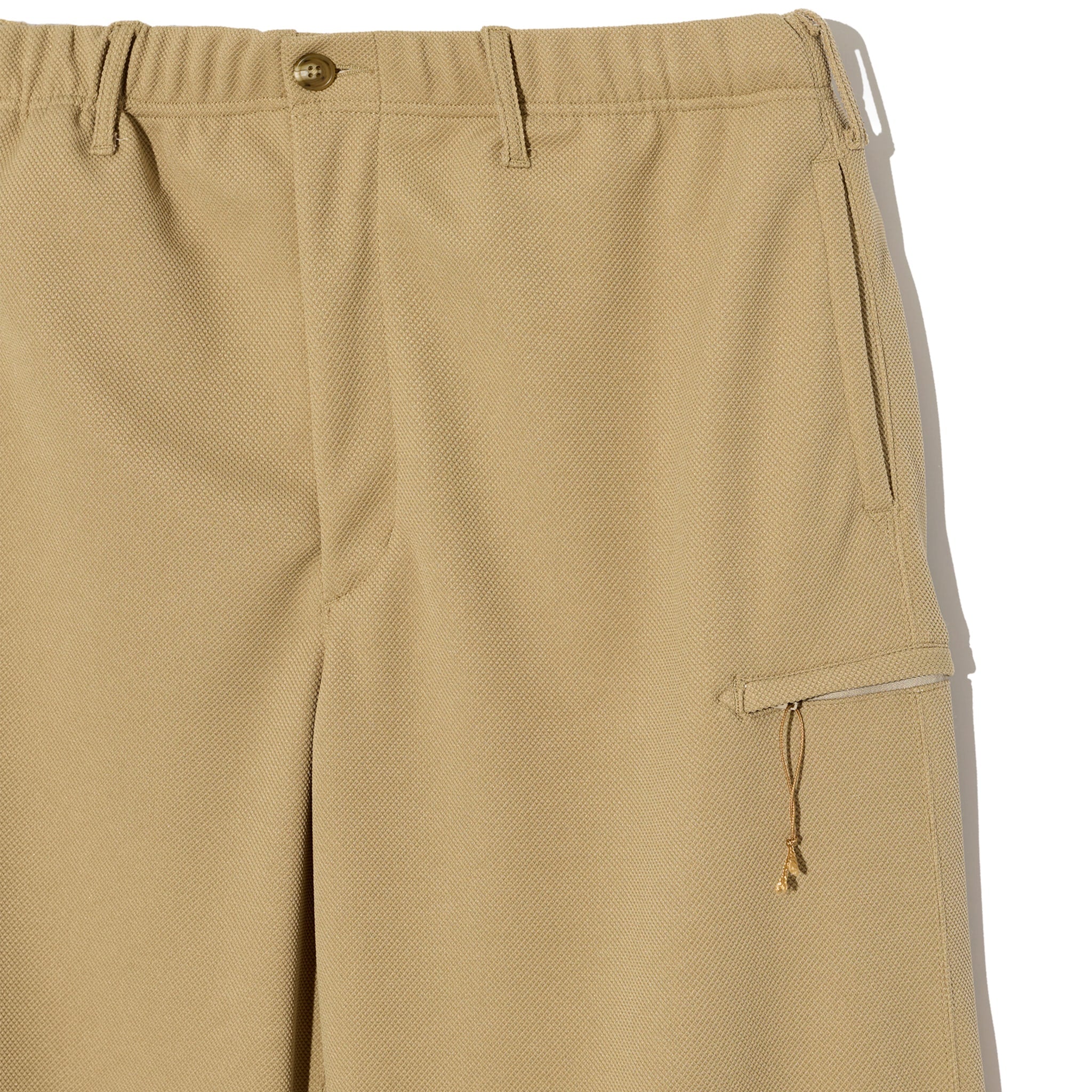 Drawstring Pant - Khaki Diamond Poly Knit - Image 3