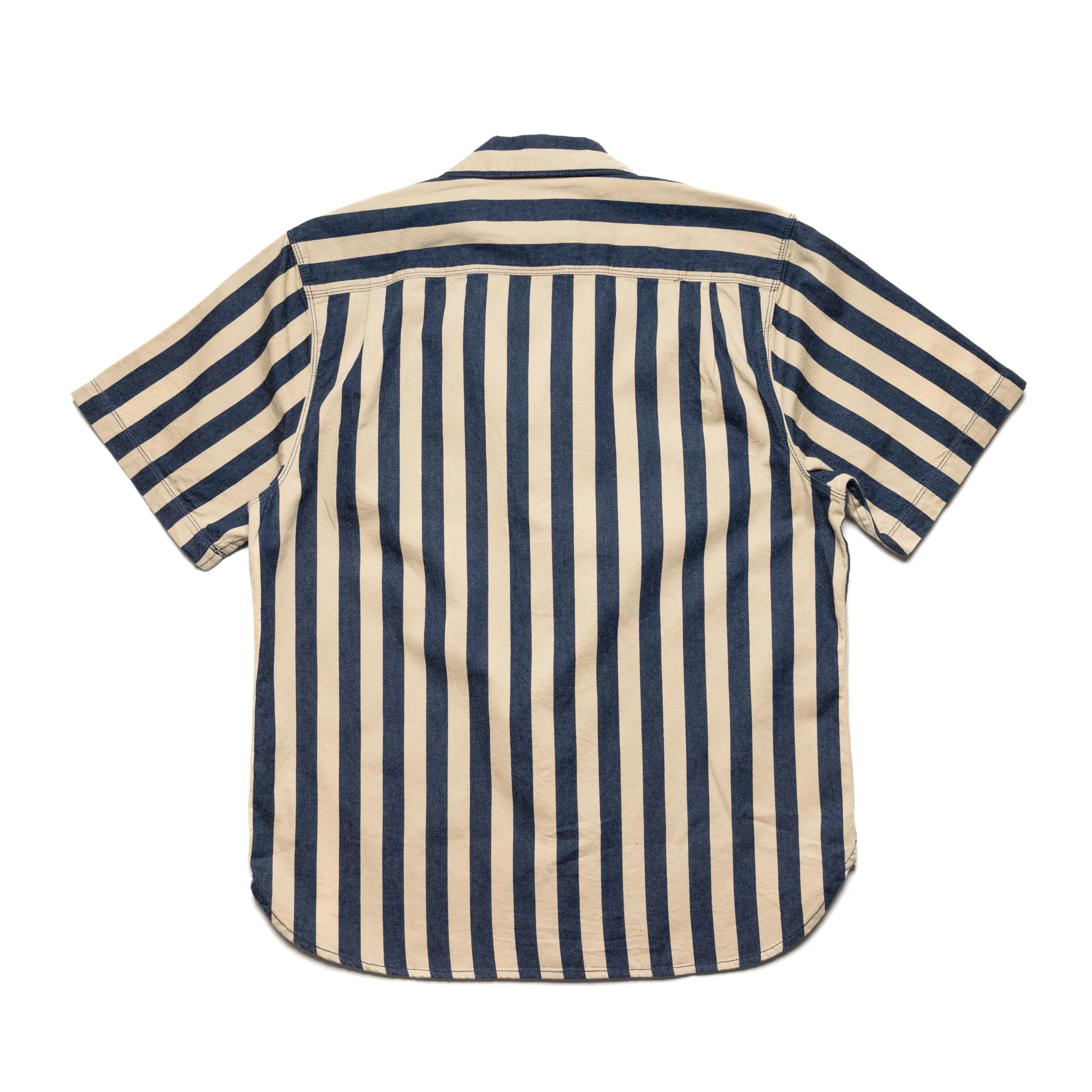 Dayton Short Sleeve Indigo Wide Stripe - Image 2