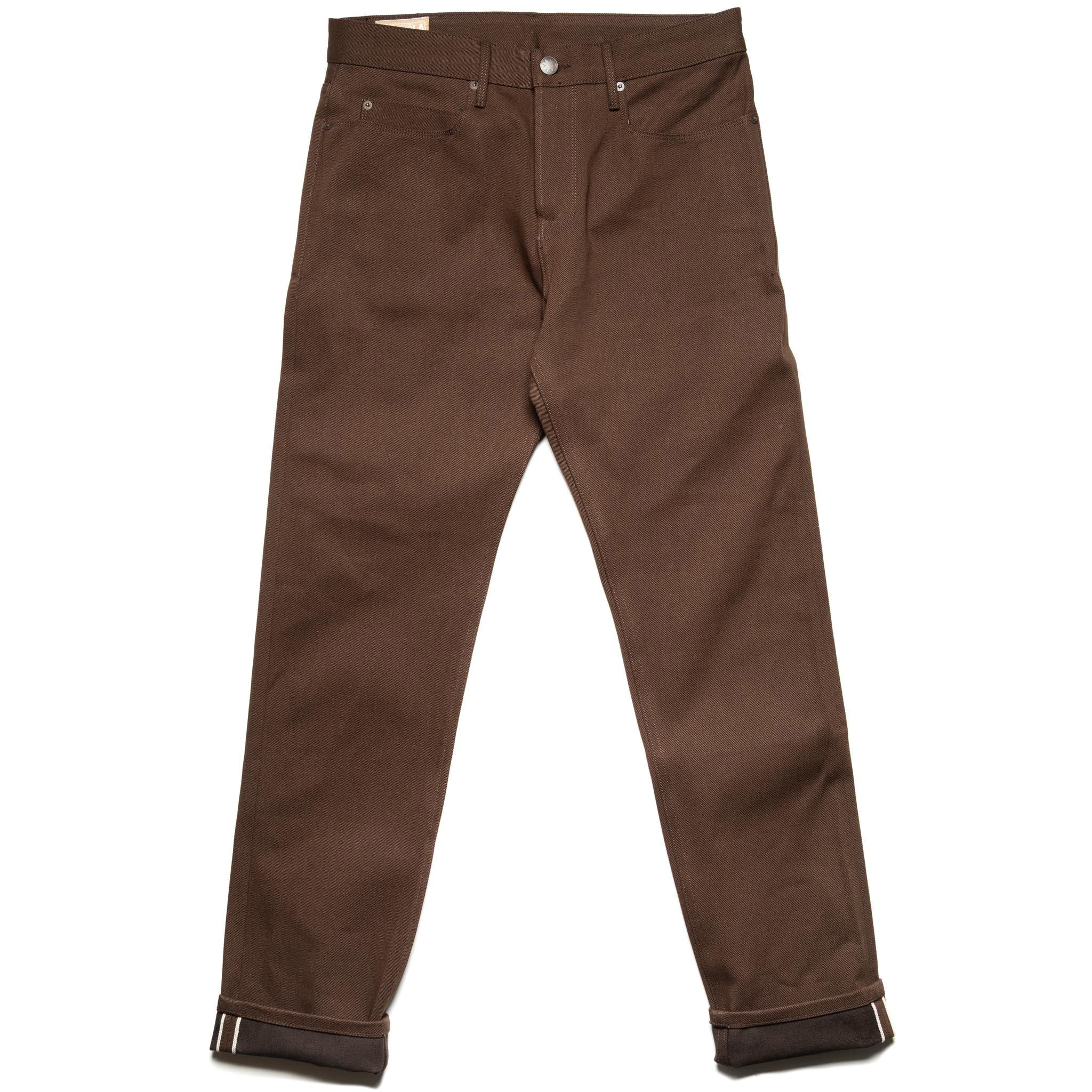 Portola Classic Taper 15 oz Dark Brown Selvedge Denim - Image 2