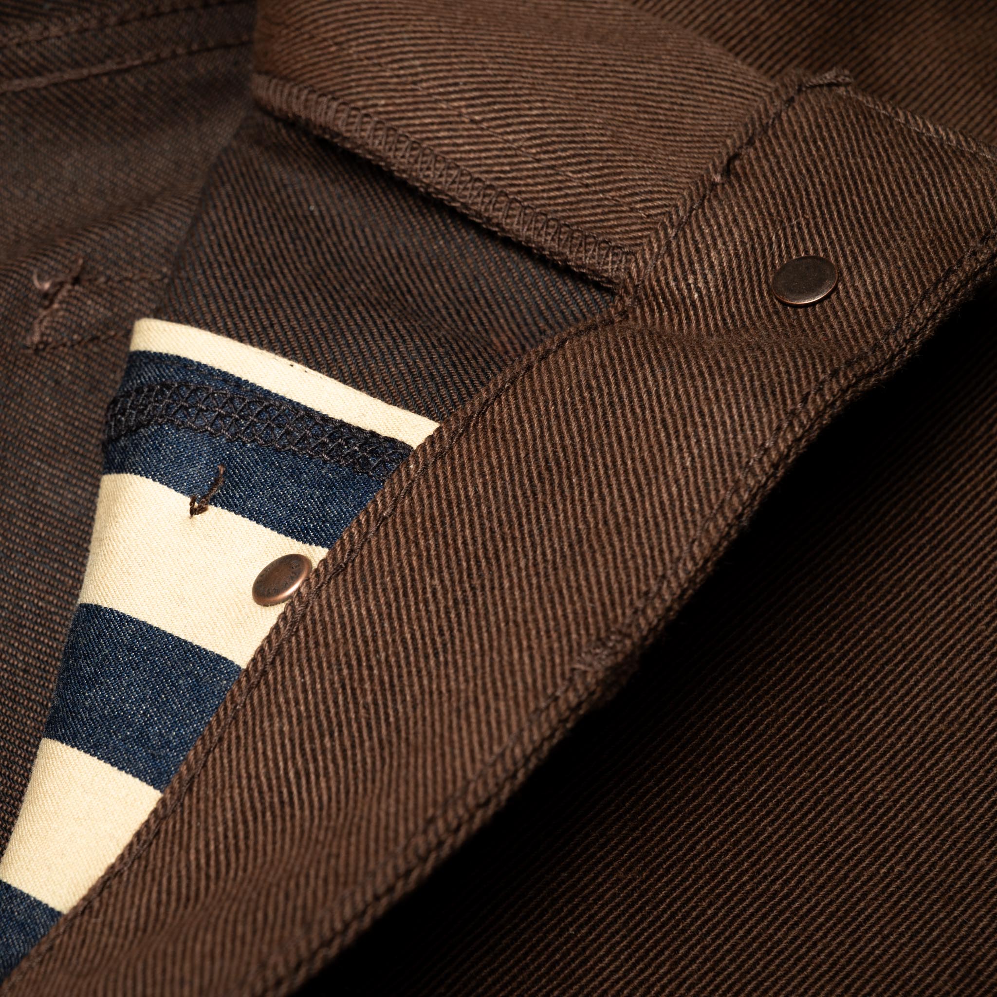 Wilkes Western 15 oz Dark Brown Selvedge Denim - Image 10