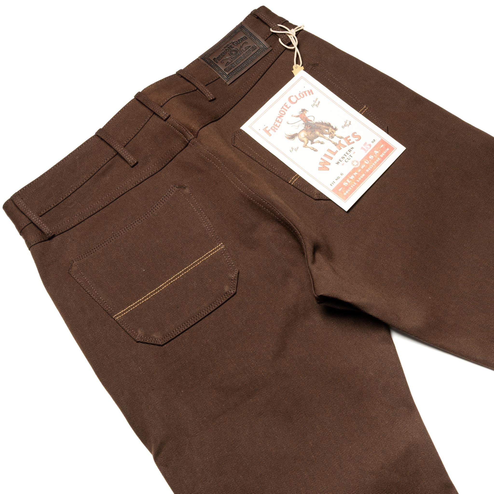 Wilkes Western 15 oz Dark Brown Selvedge Denim - Image 12