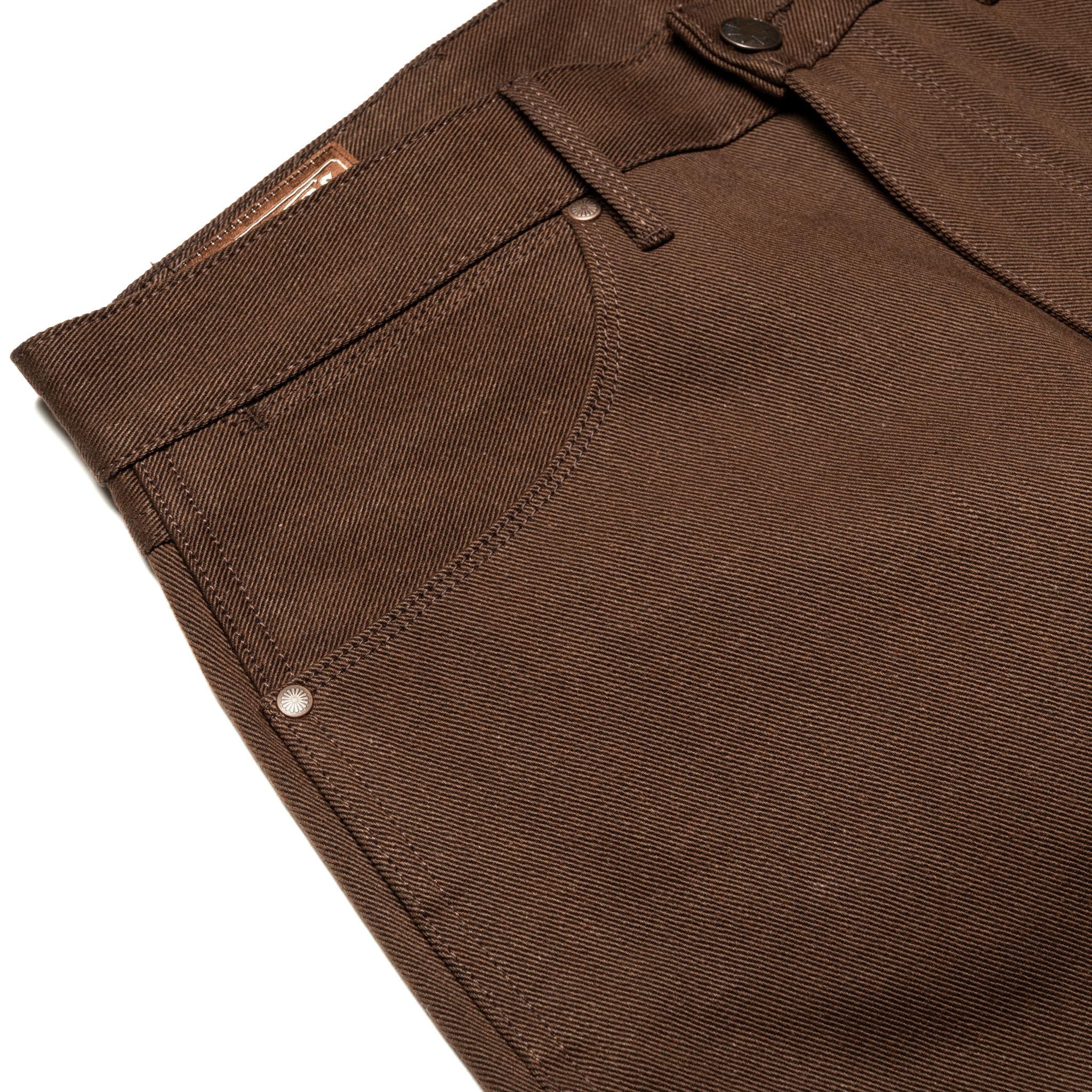 Wilkes Western 15 oz Dark Brown Selvedge Denim - Image 5