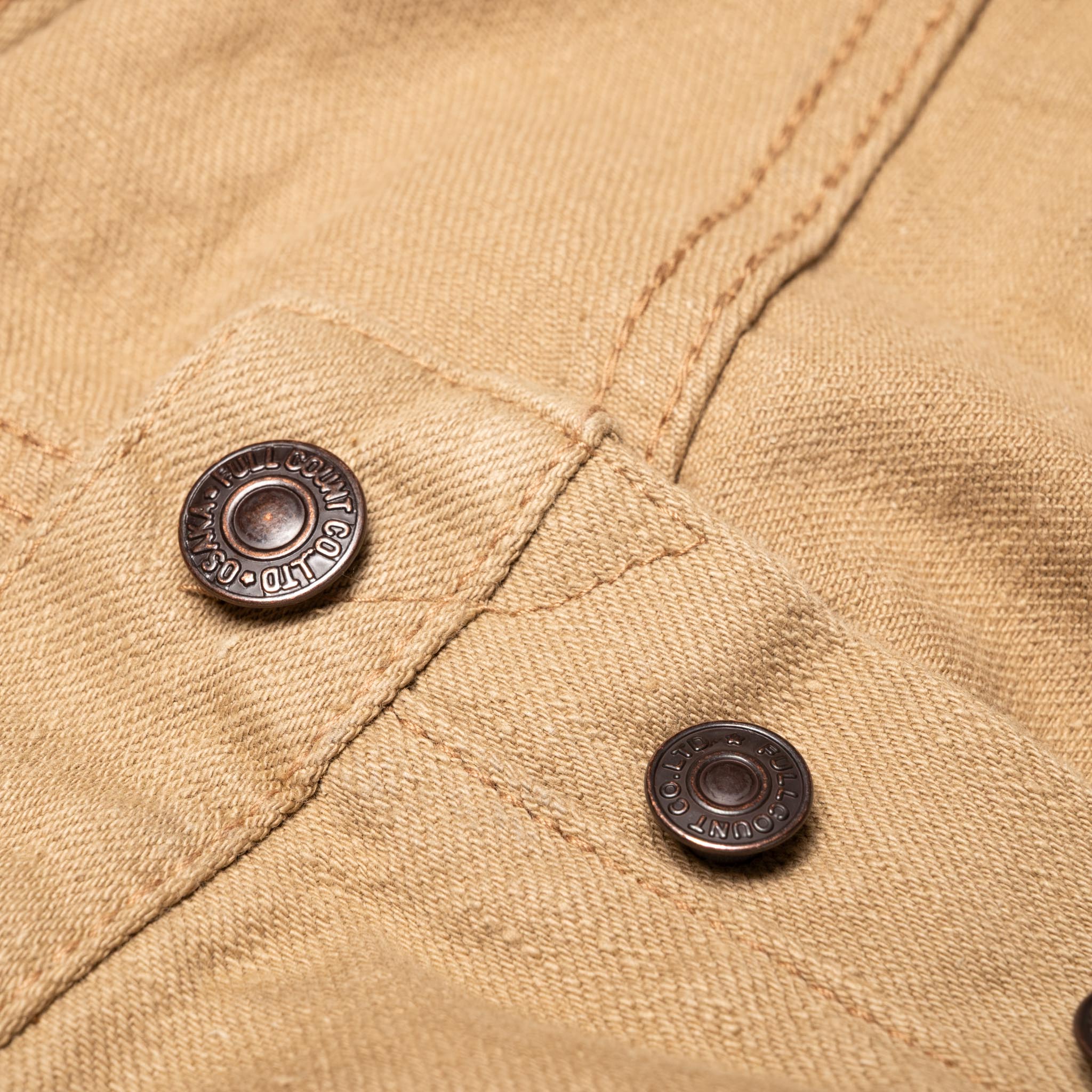 0105BE Wide Straight 12oz Slub Selvedge Denim Beige - Image 7