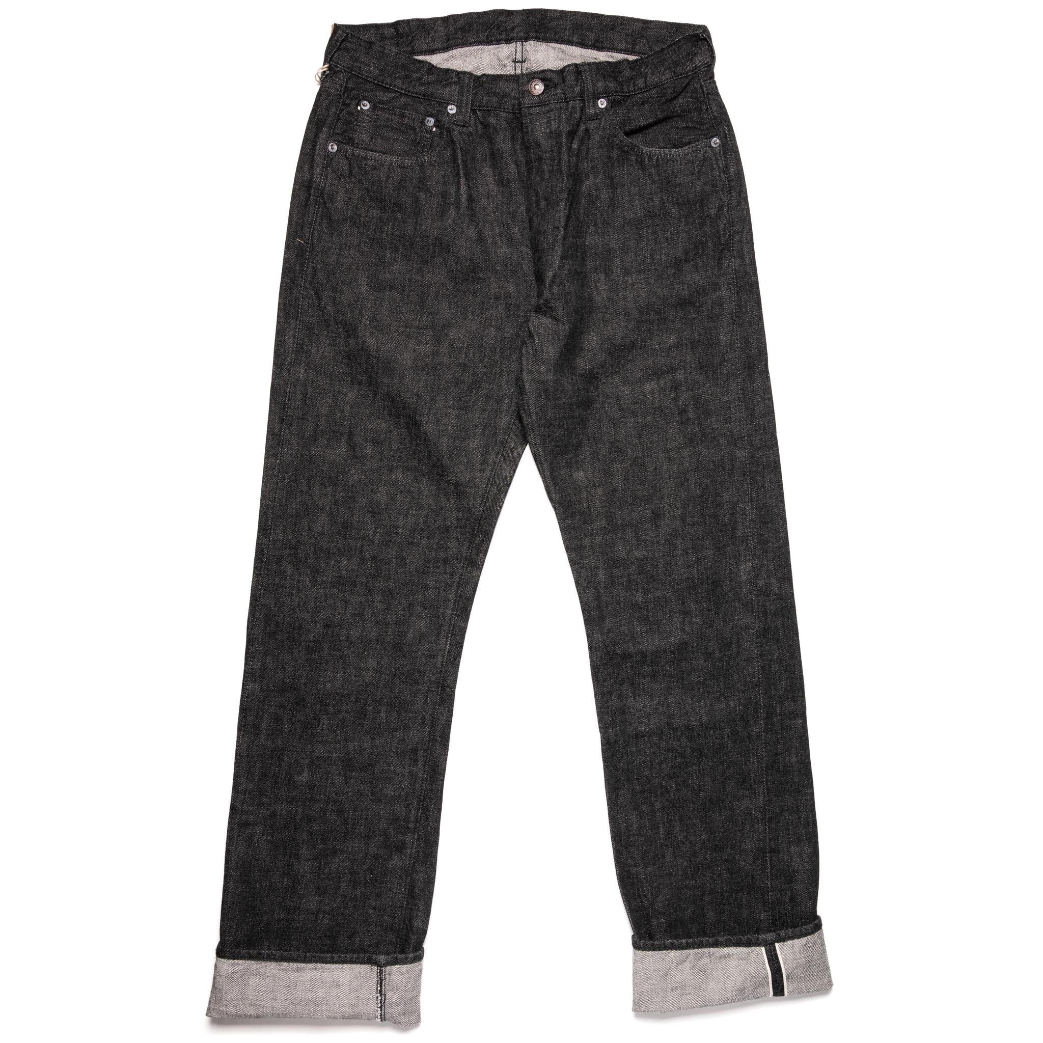 1101BK Straight 13.7oz Selvedge Denim - Black - Image 2