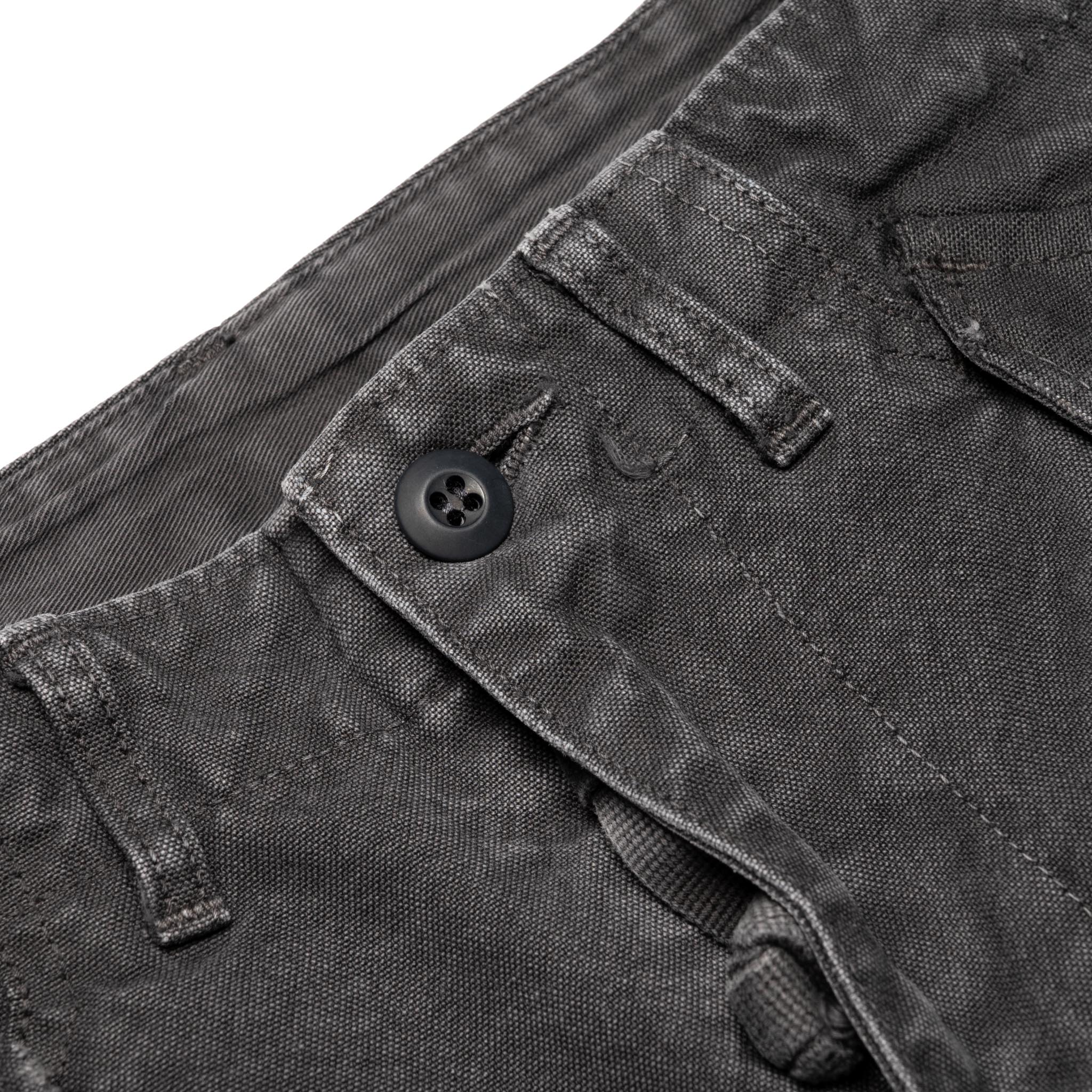 1144VE Tent Cloth Field Cargo Shorts VE (Vintage Effect) Faded Black - Image 8
