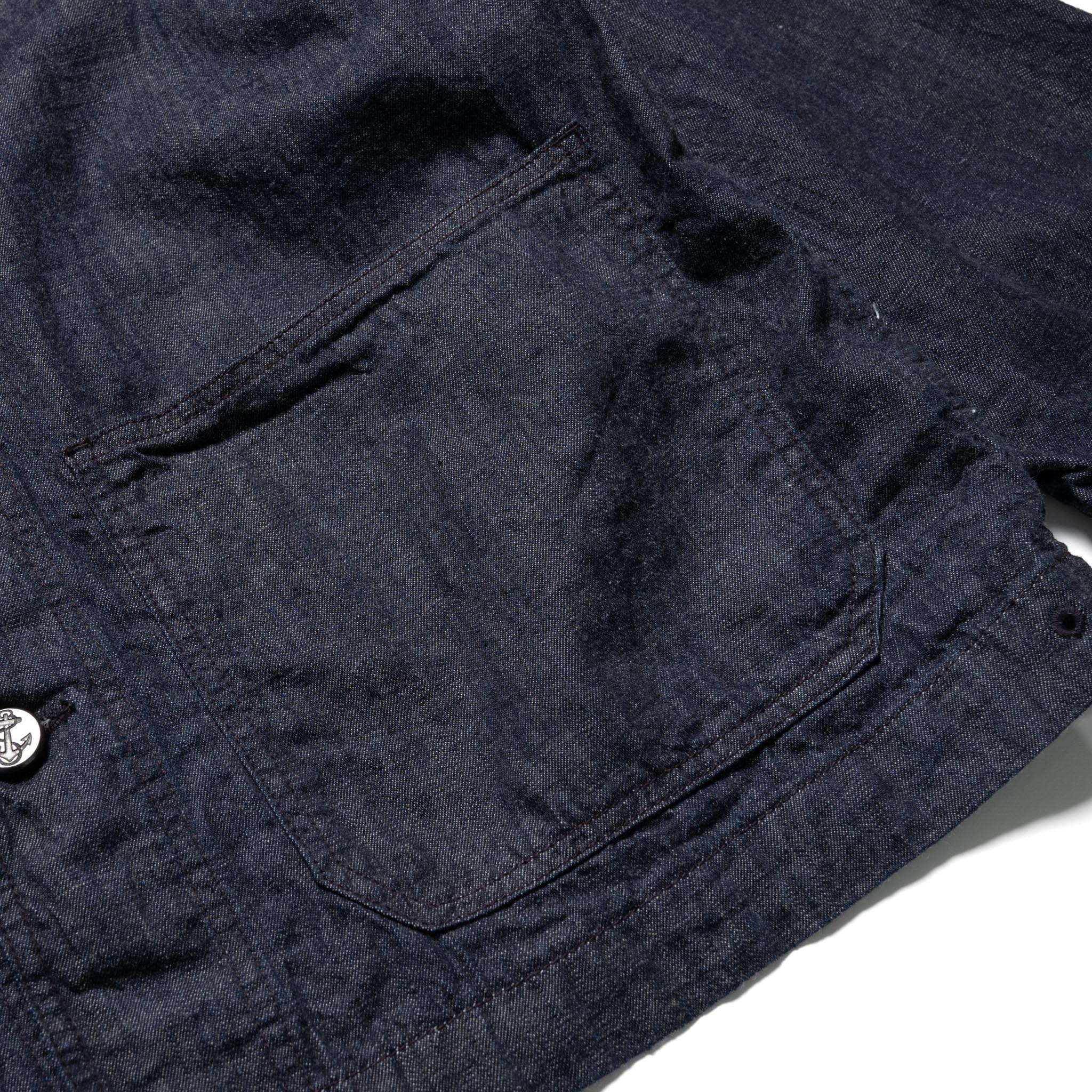2052-1 USN Shawl Collar Denim Coverall - Indigo - Image 5
