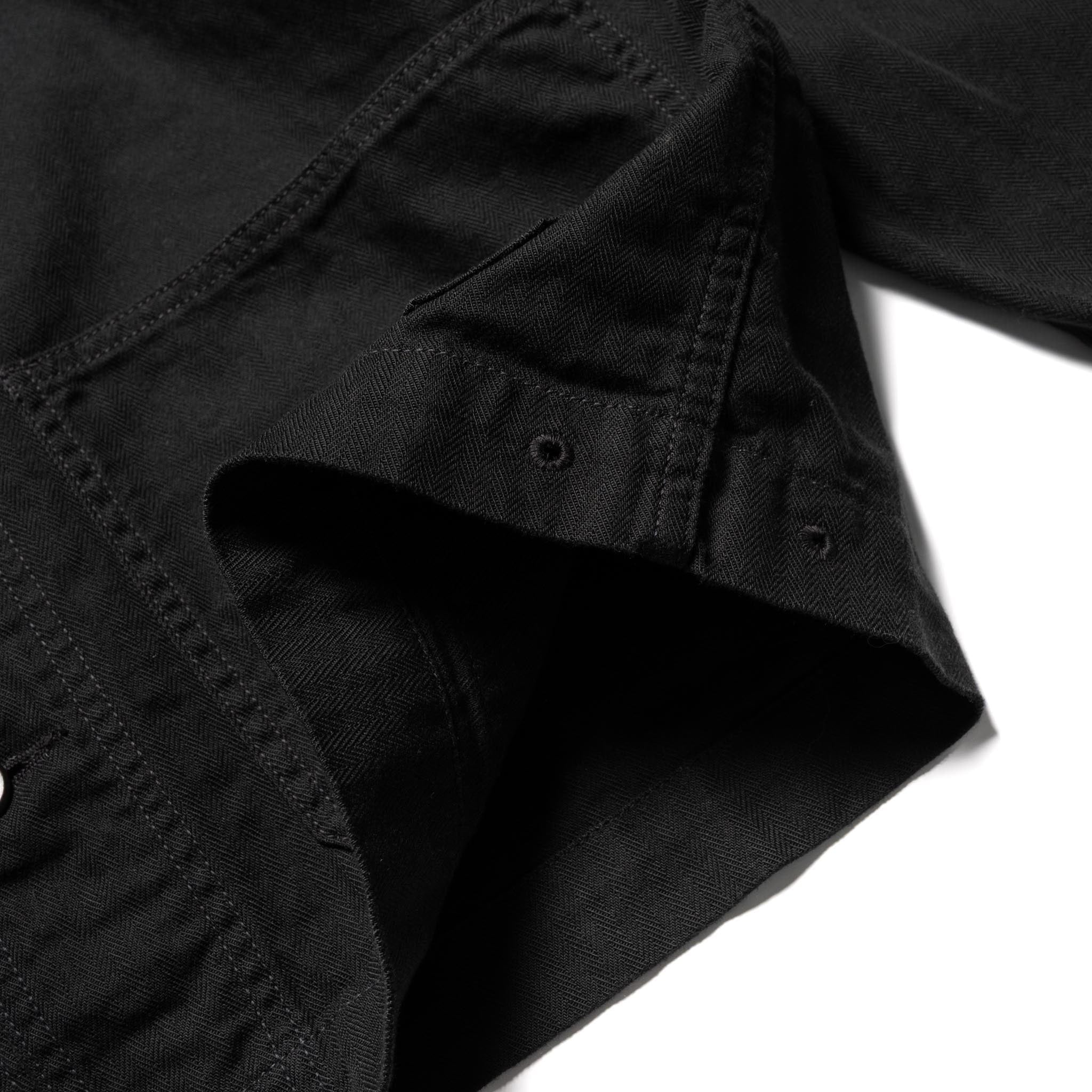 2052-2 USN Shawl Collar Herringbone Coverall - Black - Image 6
