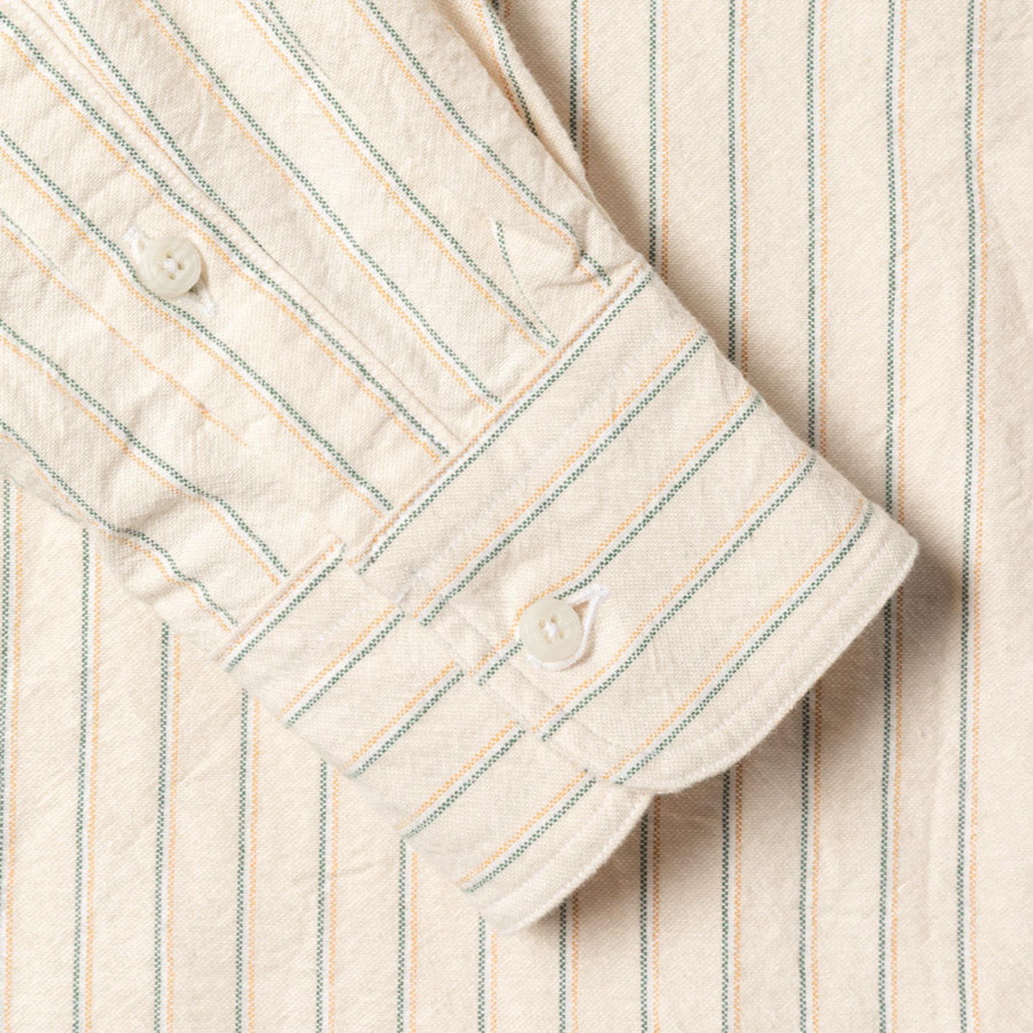 Tan Striped Japanese Oxford - Image 5