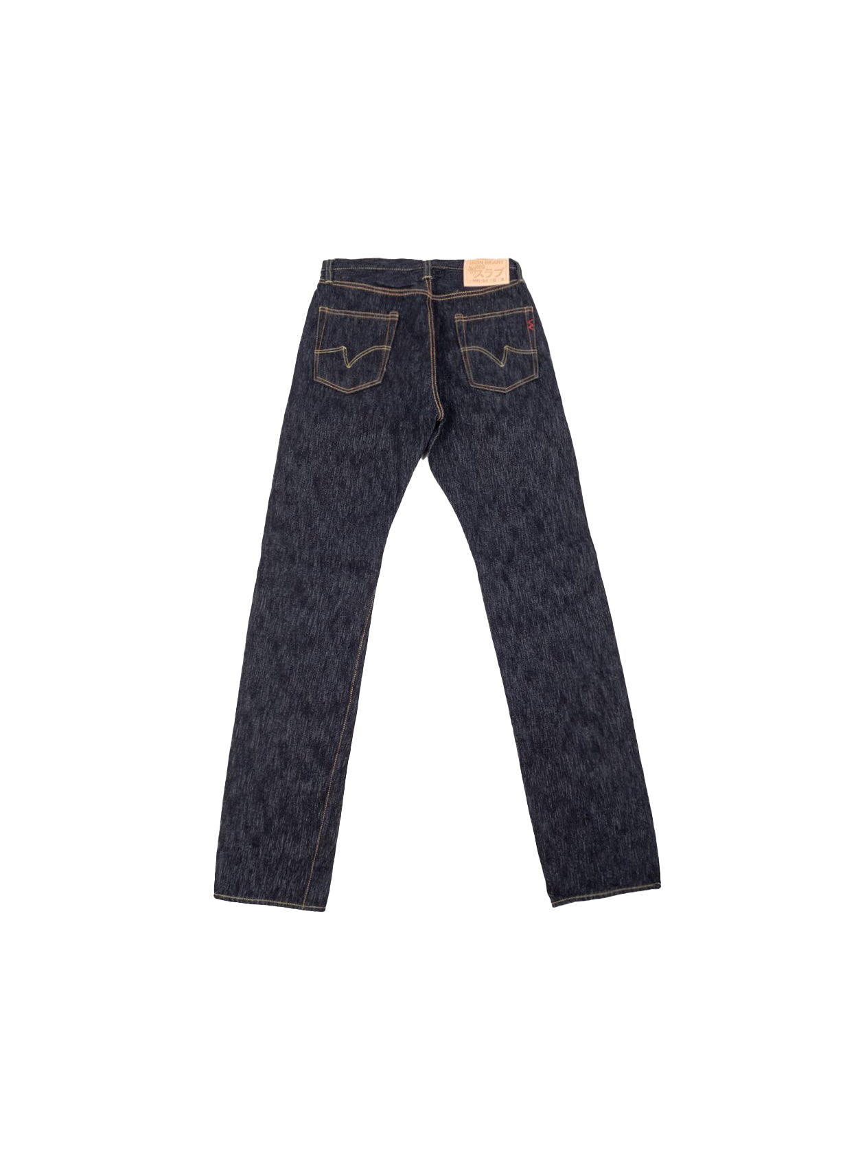 IH-888S-SLB - 16oz Slubby Selvedge Denim Relaxed Tapered Cut Jeans - Indigo - Image 3