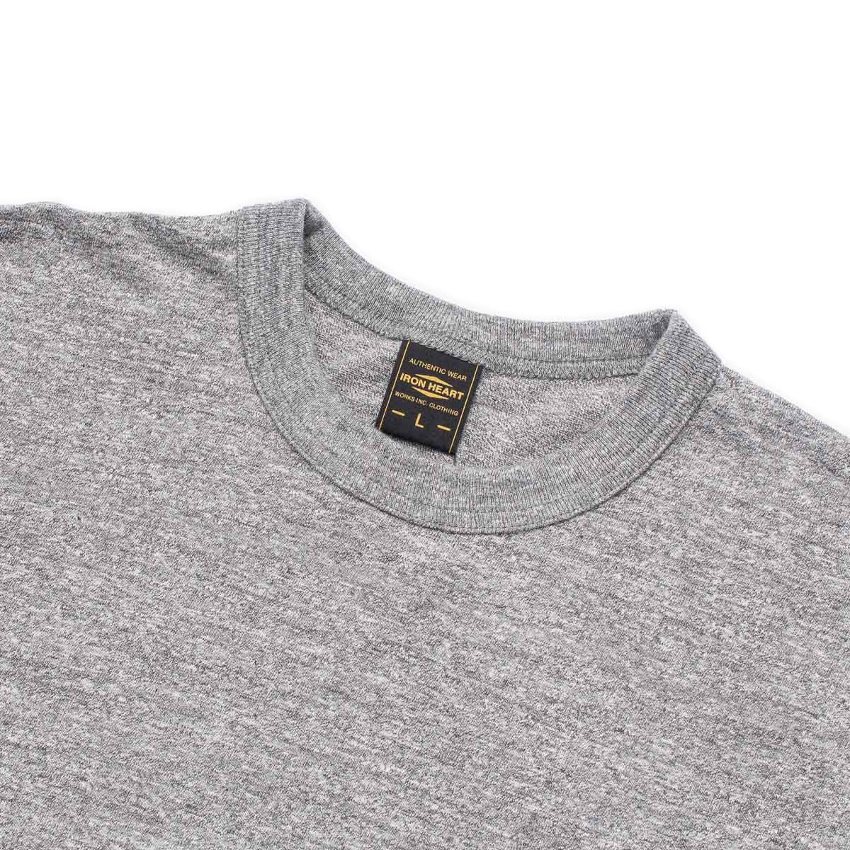 IHT-1610L-LGR - 6.5oz Loopwheel Crew Neck T-Shirt With Longer Body - Light Heather Gray - Image 2