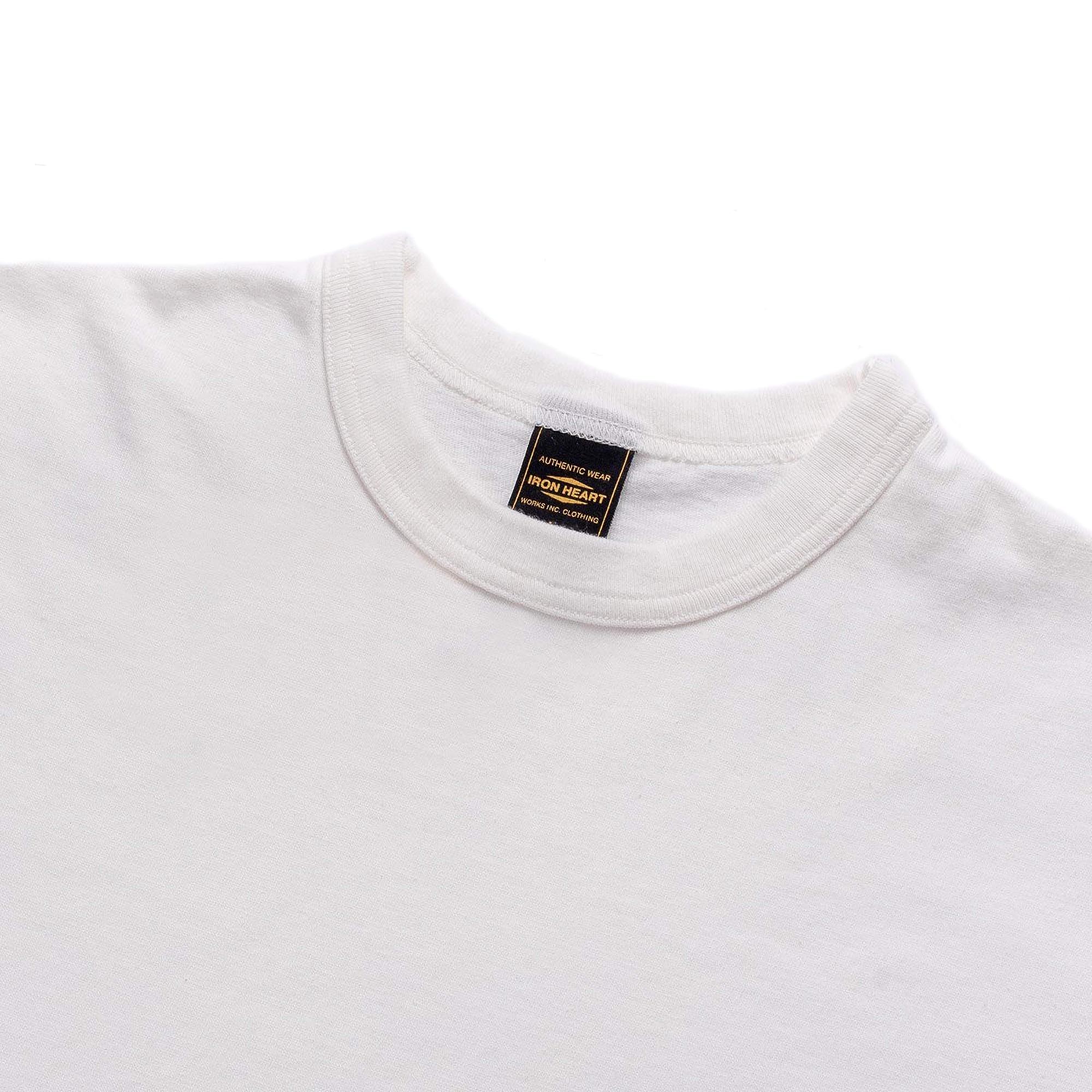 IHT-1610L-WHT - 6.5oz Loopwheel Crew Neck T-Shirt With Longer Body - White - Image 2