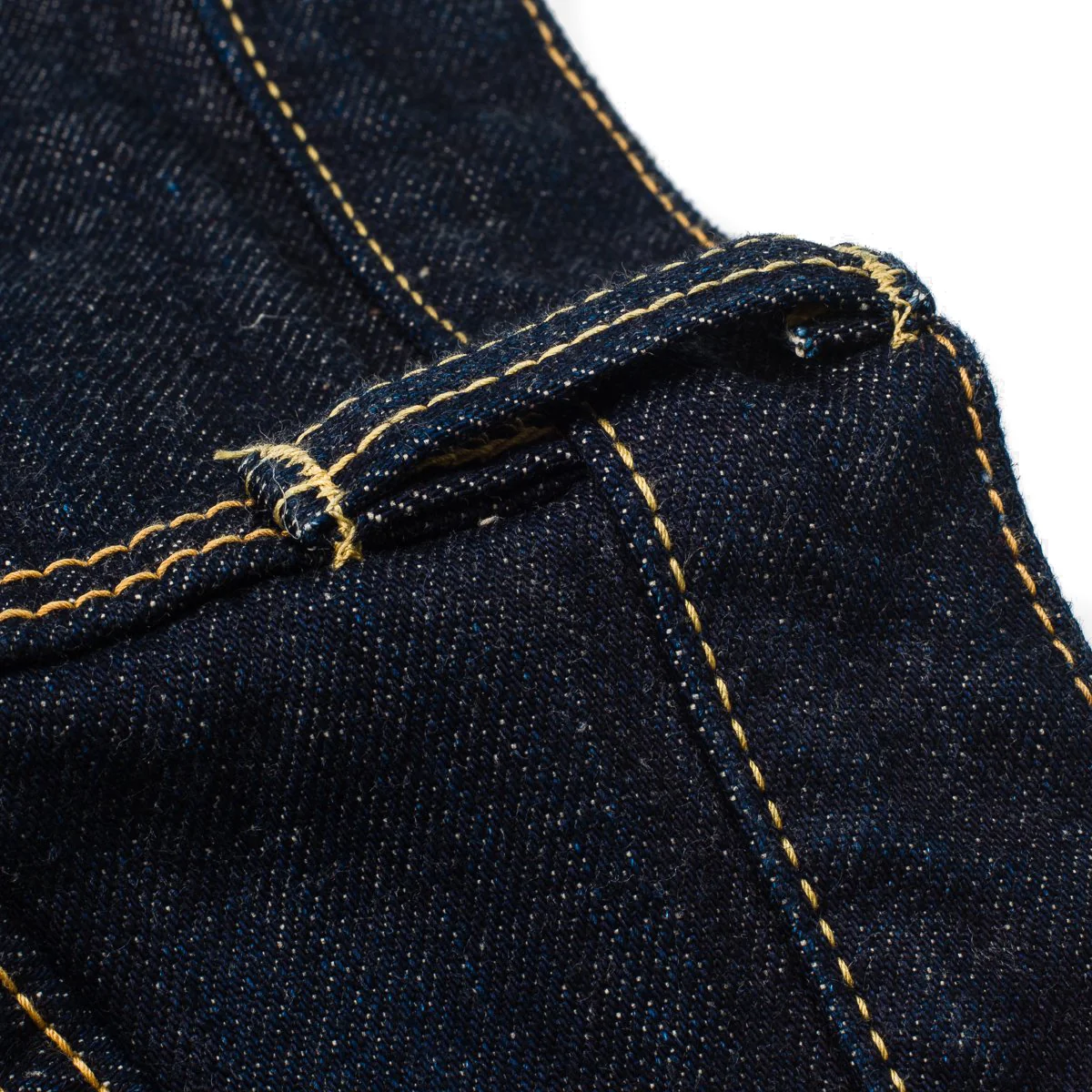 IH-666N 17oz Selvedge Denim Slim Straight Cut Jeans - Natural Indigo - Image 8