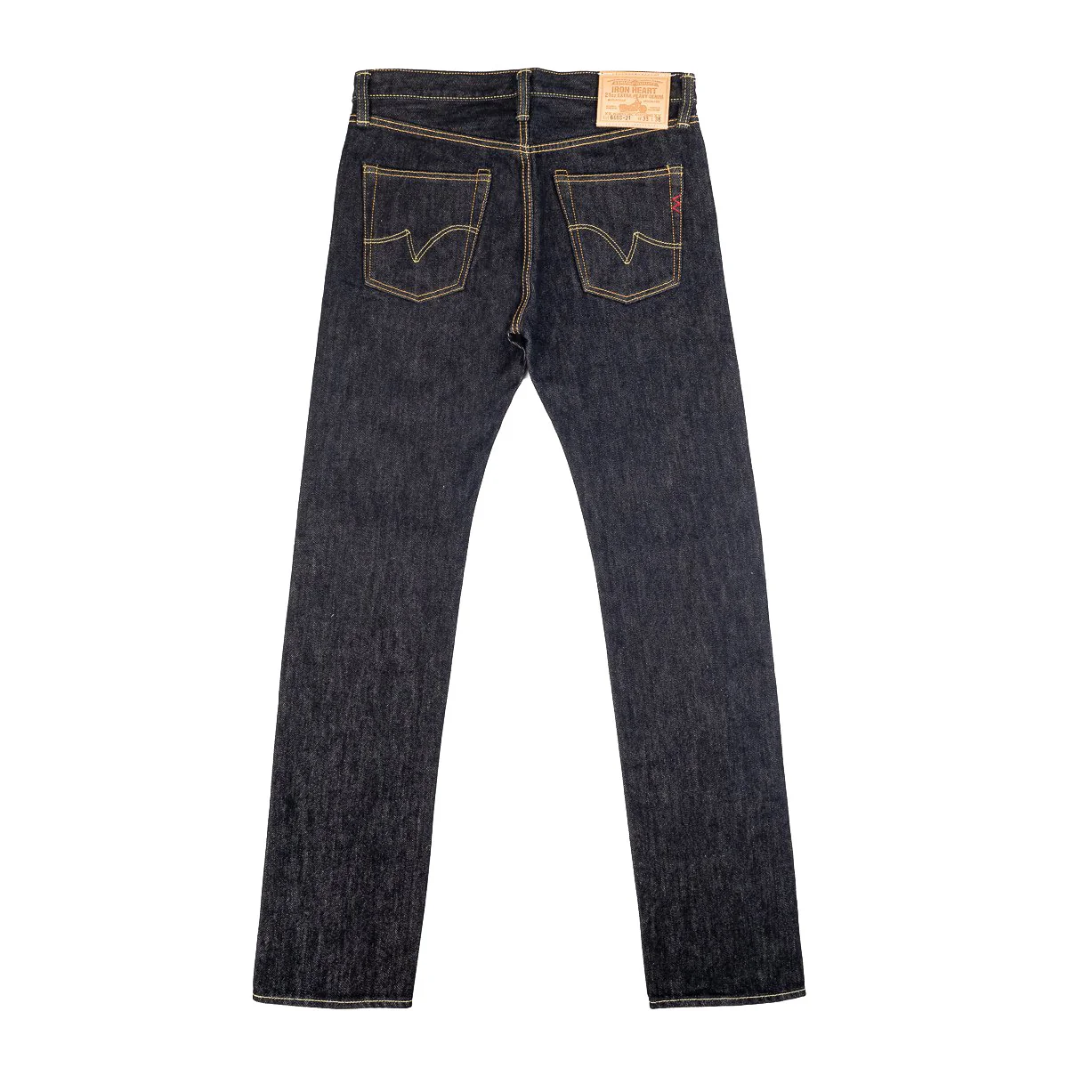 IH-666S-21 21oz Selvedge Denim Slim Straight Cut Jeans - Indigo - Image 3