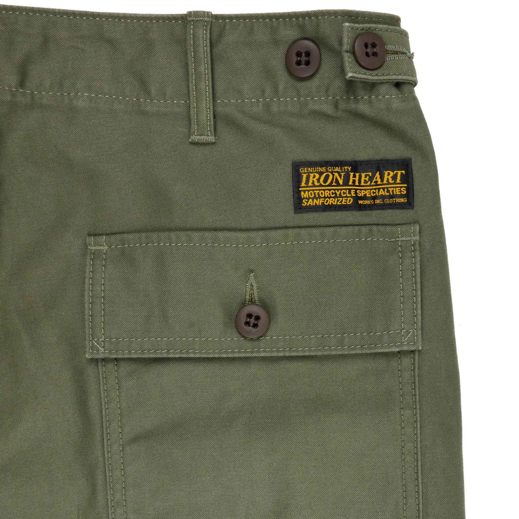 IH-744-GRN 10oz Back Sateen Baker Pants - Army Green - Image 7