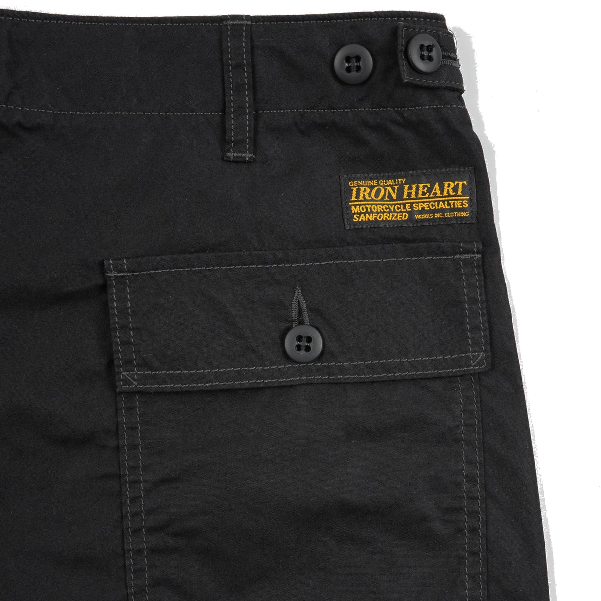 IH-745-BLK 4oz Cotton/Nylon Baker Pants - Black - Image 4