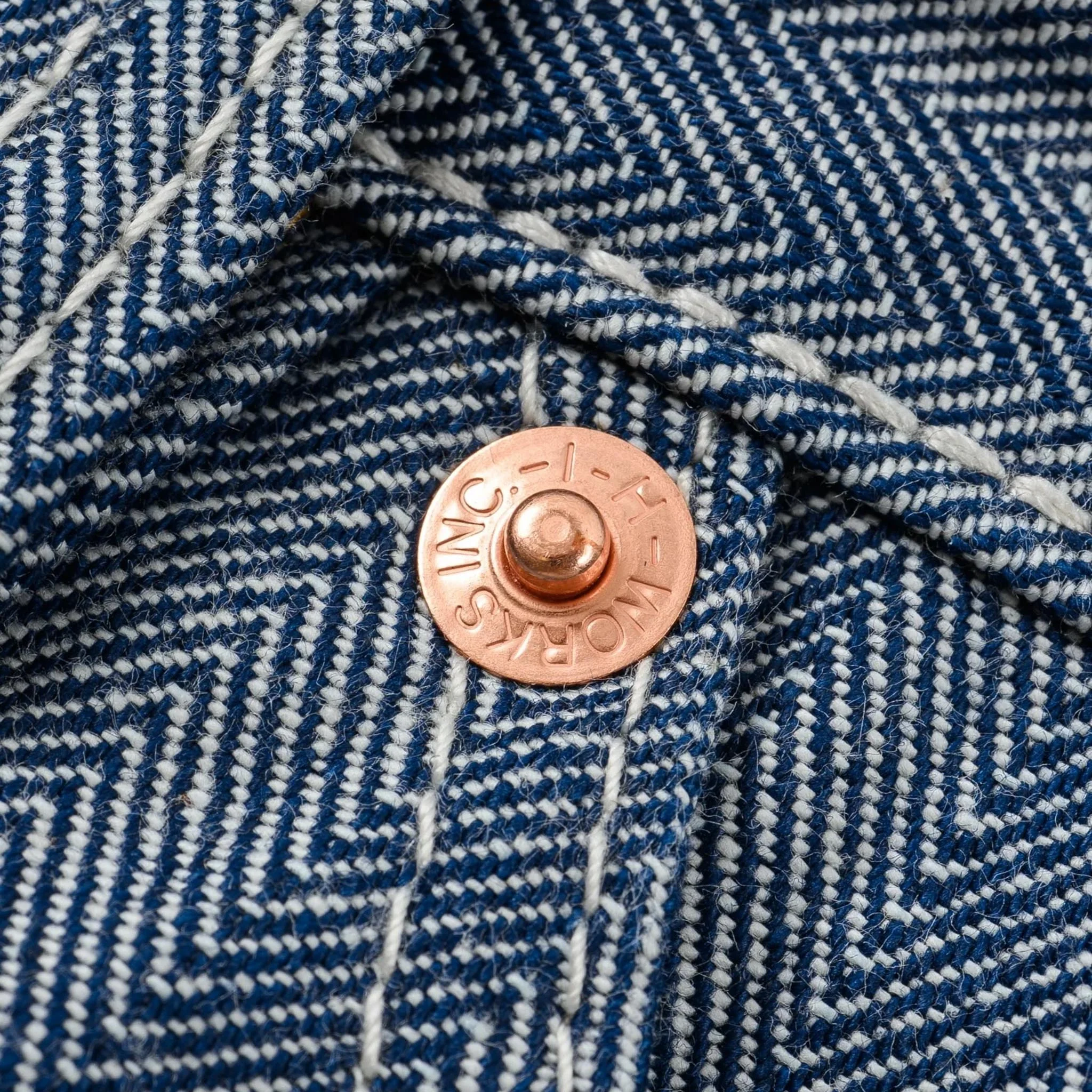 IH-830-IND 10.5oz Herringbone Painter’s Pants - Indigo - Image 4