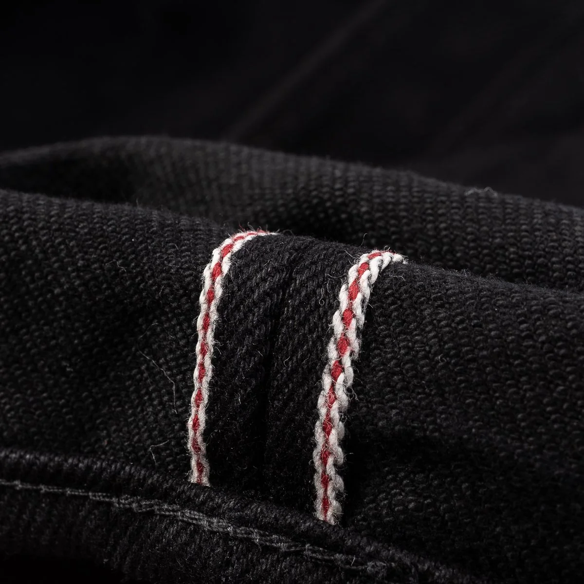 IH-888S-SBG 21oz Selvedge Denim Medium High Rise Tapered Cut Jeans -  Superblack Fades To Grey - Image 8