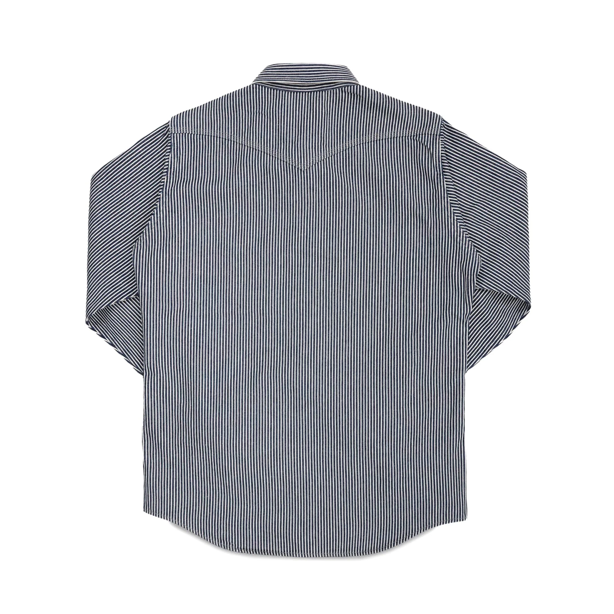 IHSH-07-IND 12oz Hickory Stripe Western Shirt - Indigo - Image 2