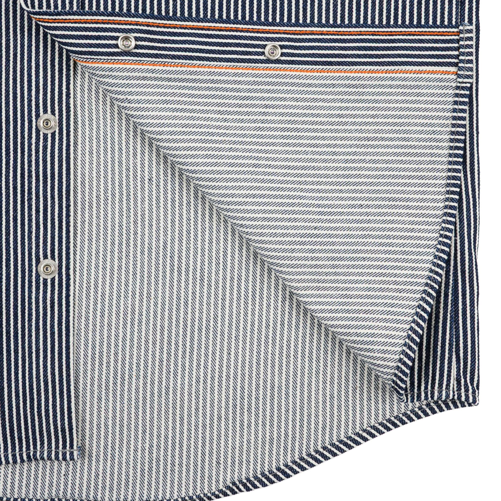 IHSH-07-IND 12oz Hickory Stripe Western Shirt - Indigo - Image 6