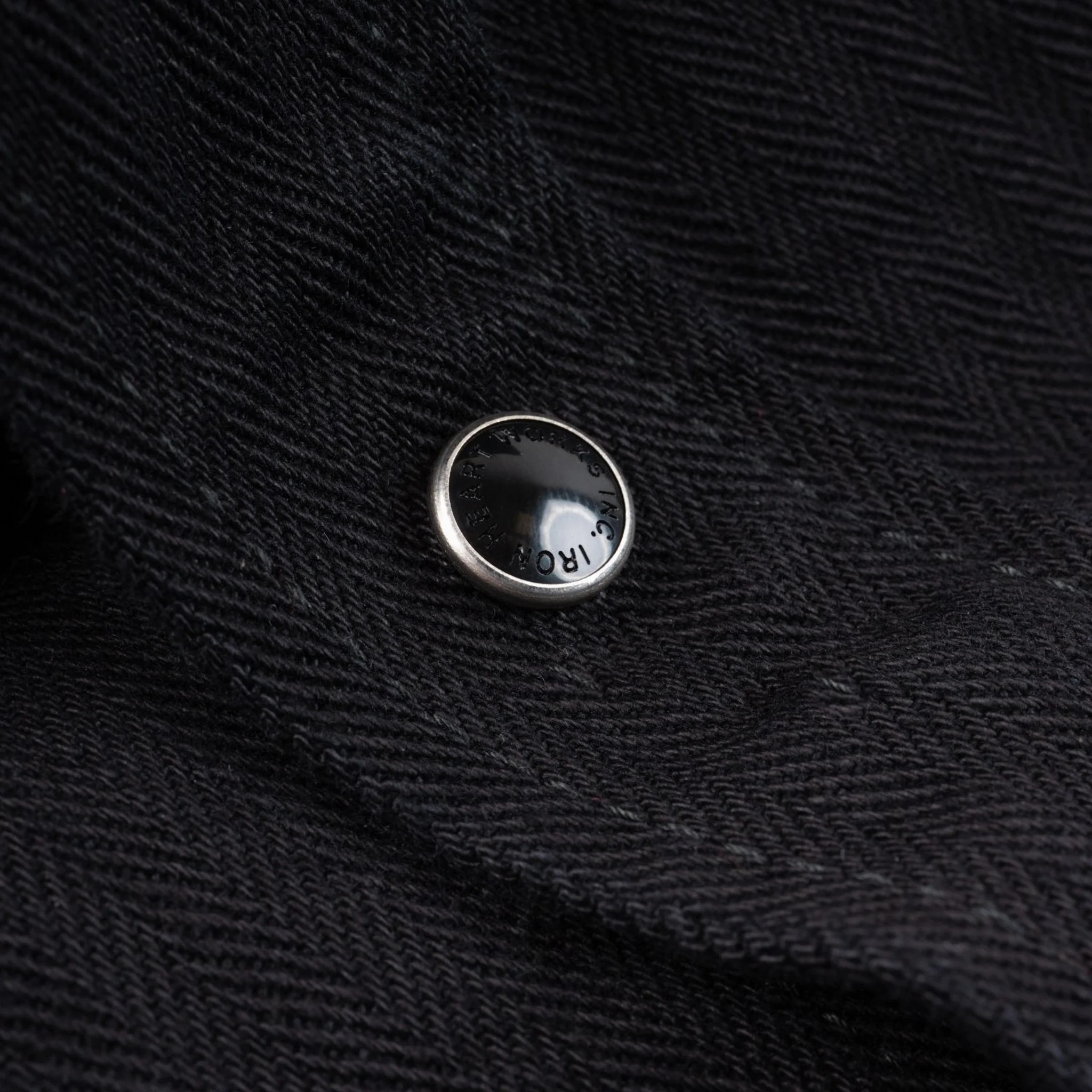 IHSH-410-BLK 14oz Herringbone CPO Western Shirt - Black - Image 5