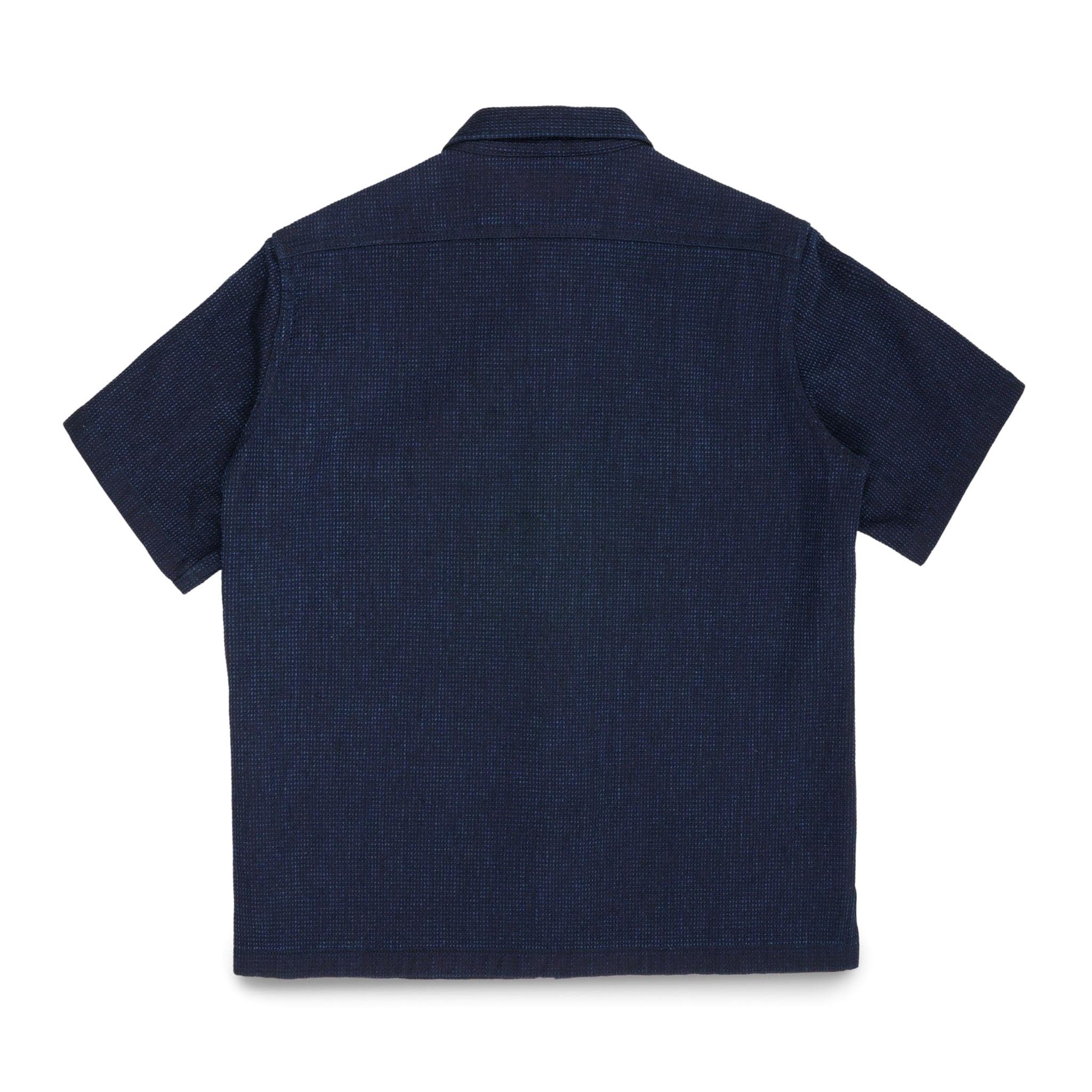 IHSH-445-IND 10oz Dobby Cloth Short Sleeve Mechanic Shirt - Indigo - Image 2