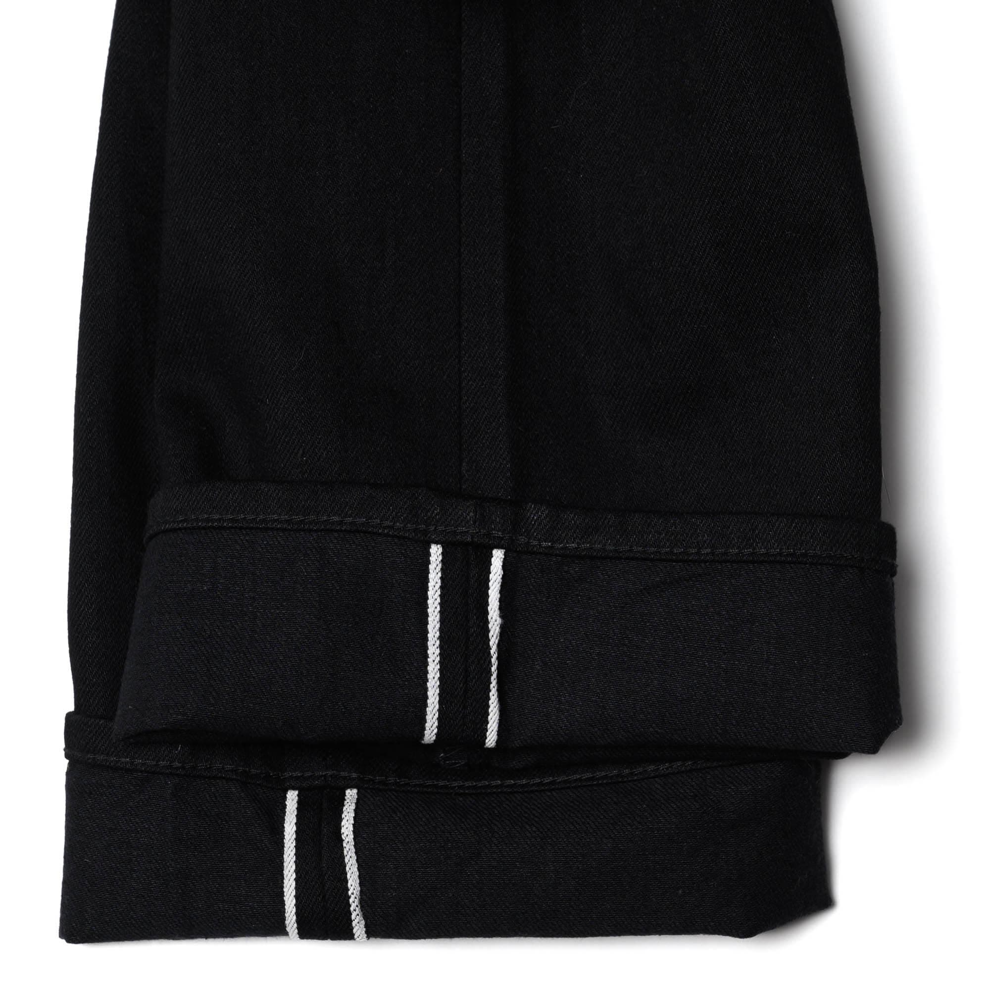 J214 14oz Black Tapered Selvedge Jeans - Image 7