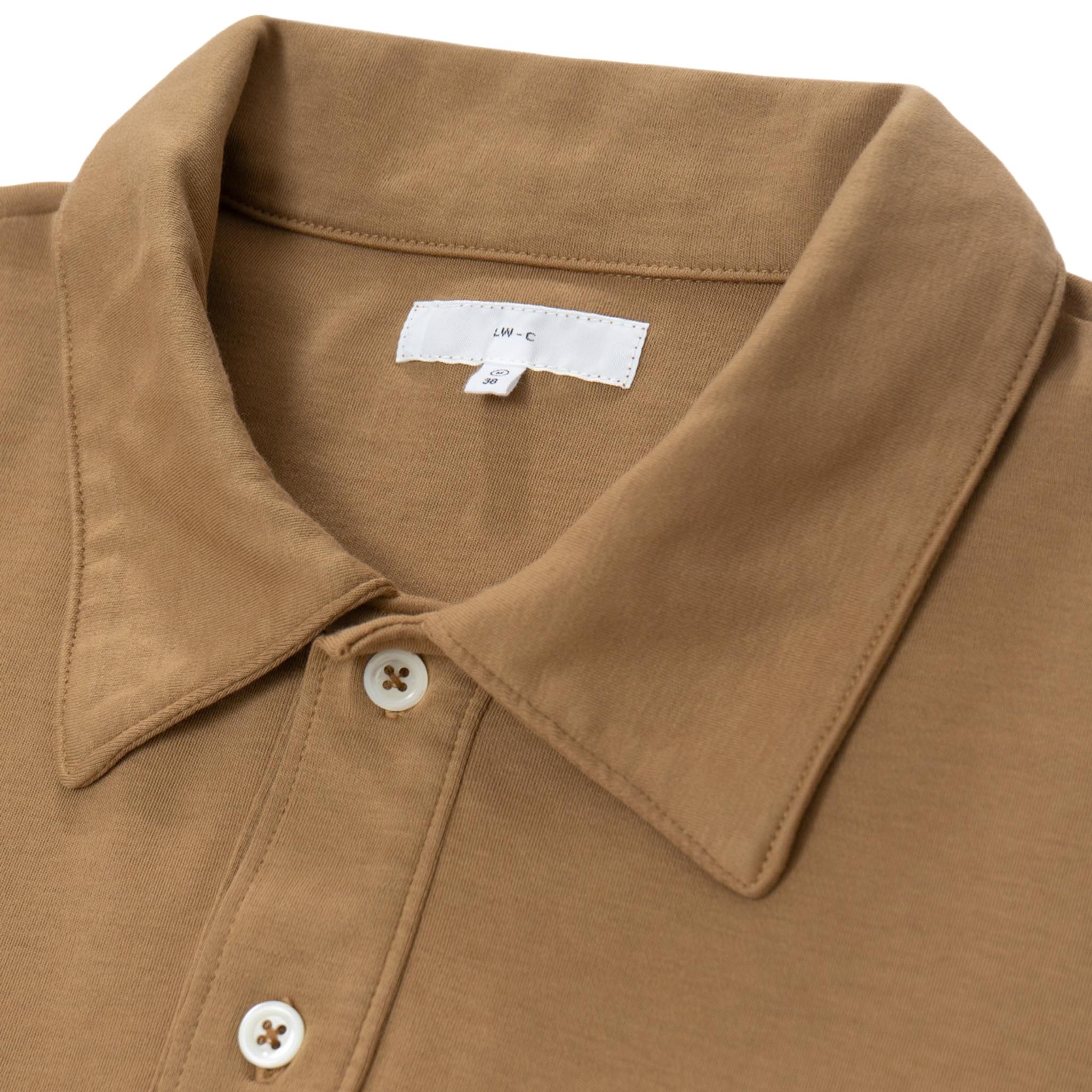 LW-P301 Interlock Two Button Polo - Cashew - Image 2