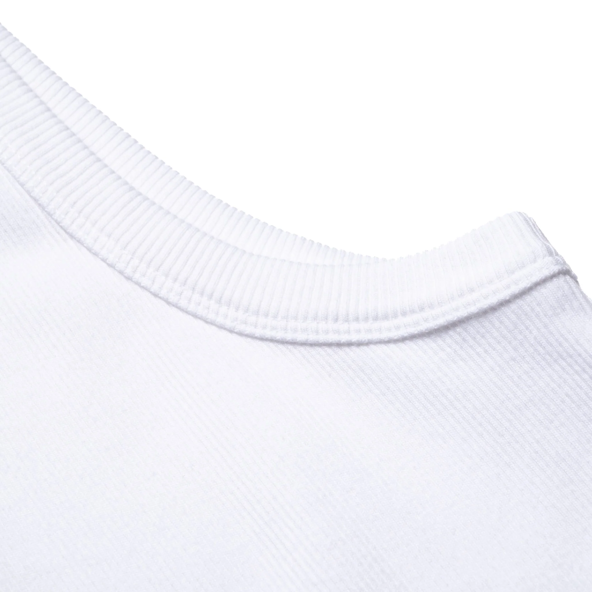 RIBTANK01.01 Iconic Ribbed Cotton Tank Top  - White - Image 3
