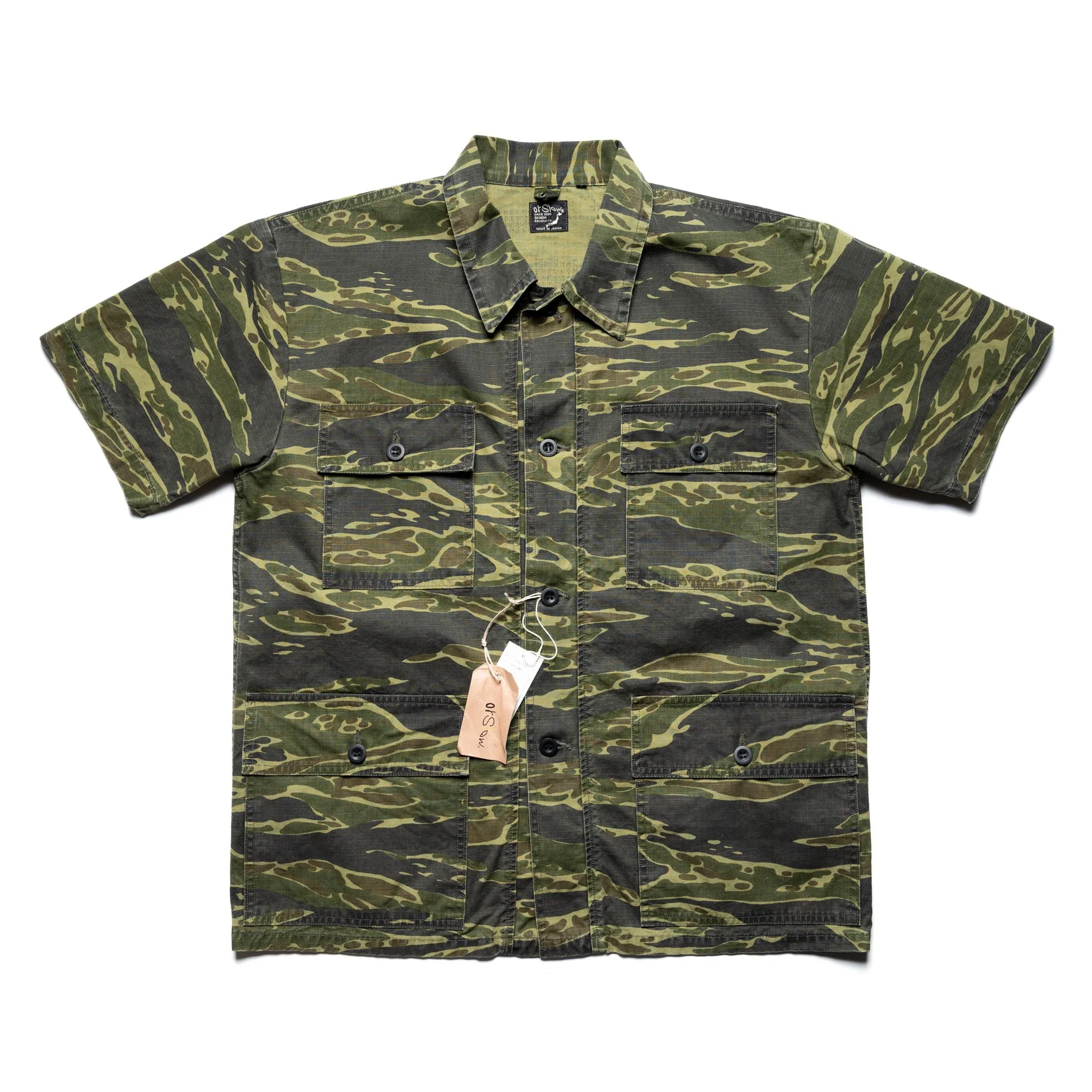 Utility Short Sleeve Shirt Jacket - Tiger Camo