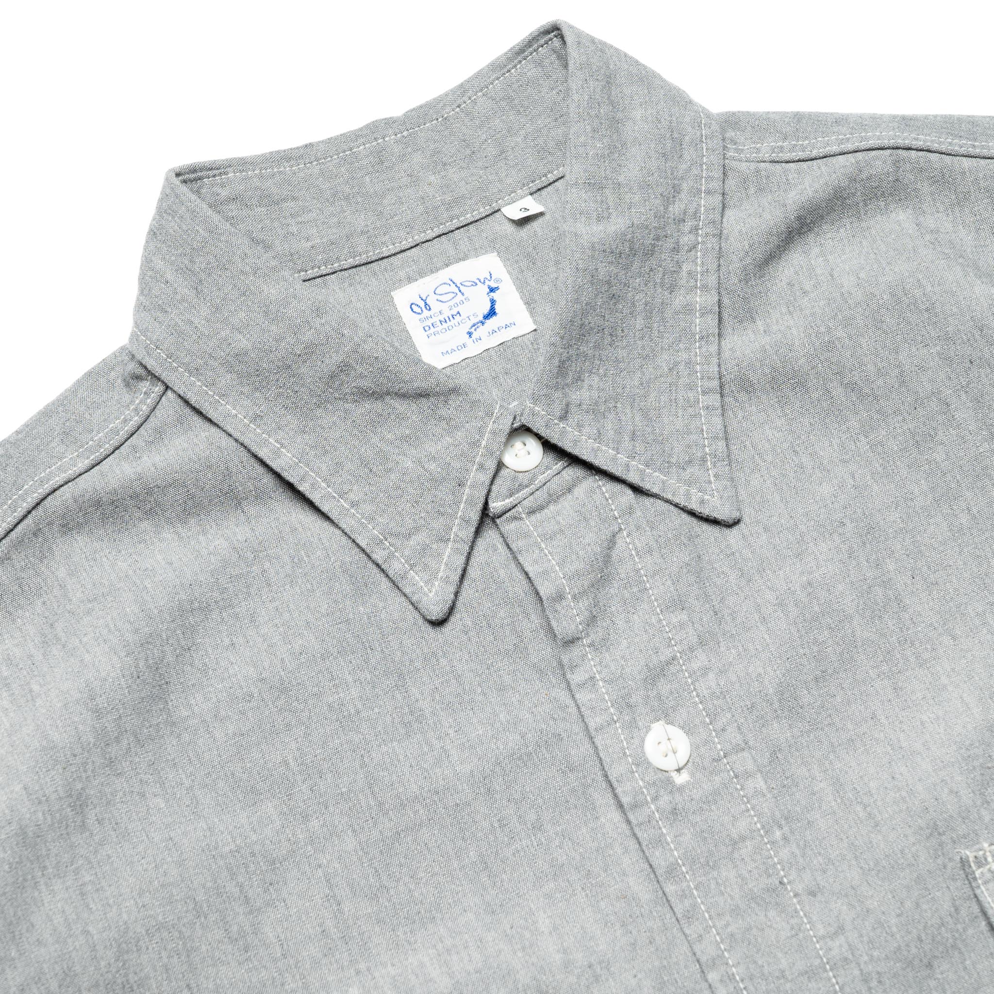 Original Check Work Shirt With Flap Pocket - Gray - Image 3