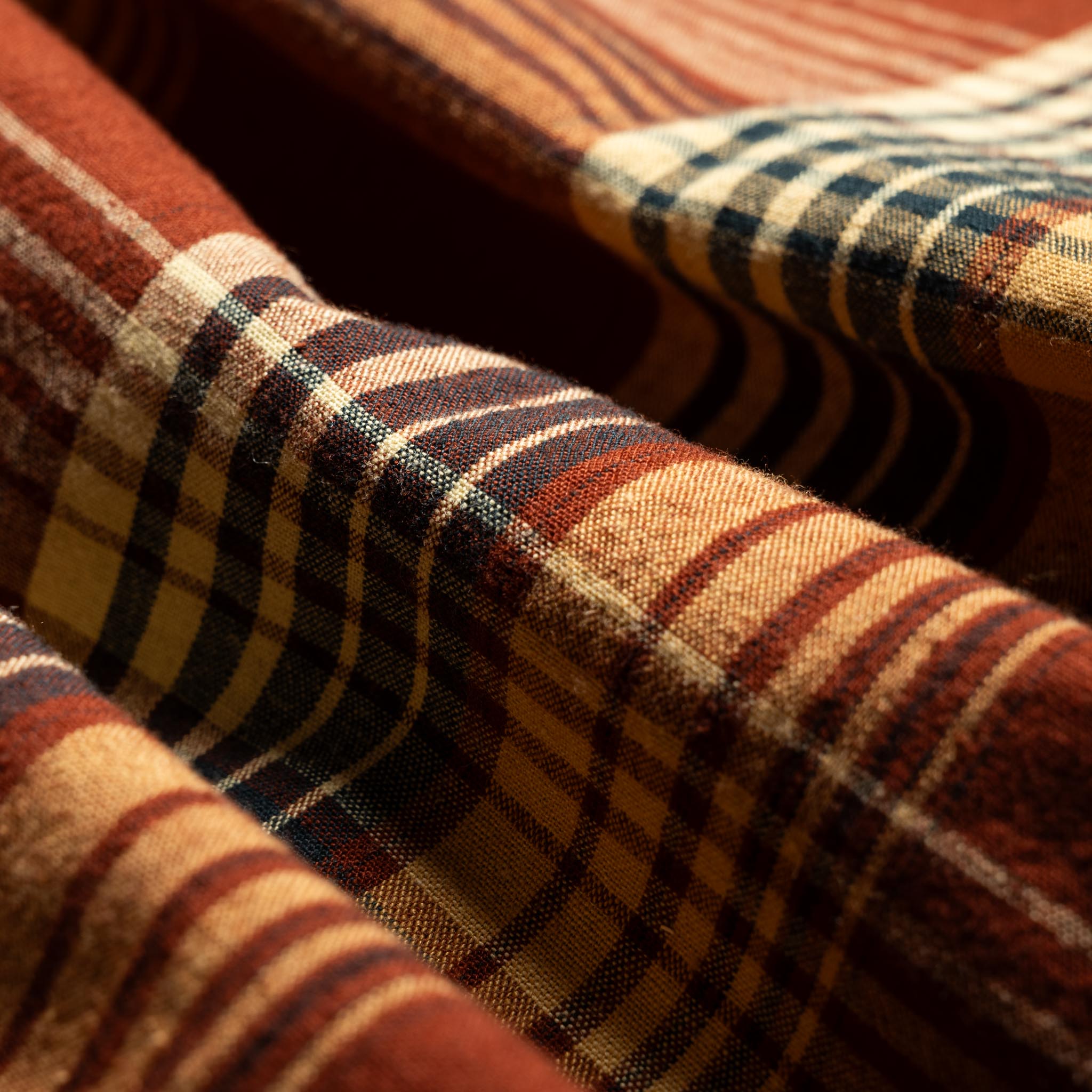 Original Check Work Shirt With Flap Pocket - Brown Check - Image 8