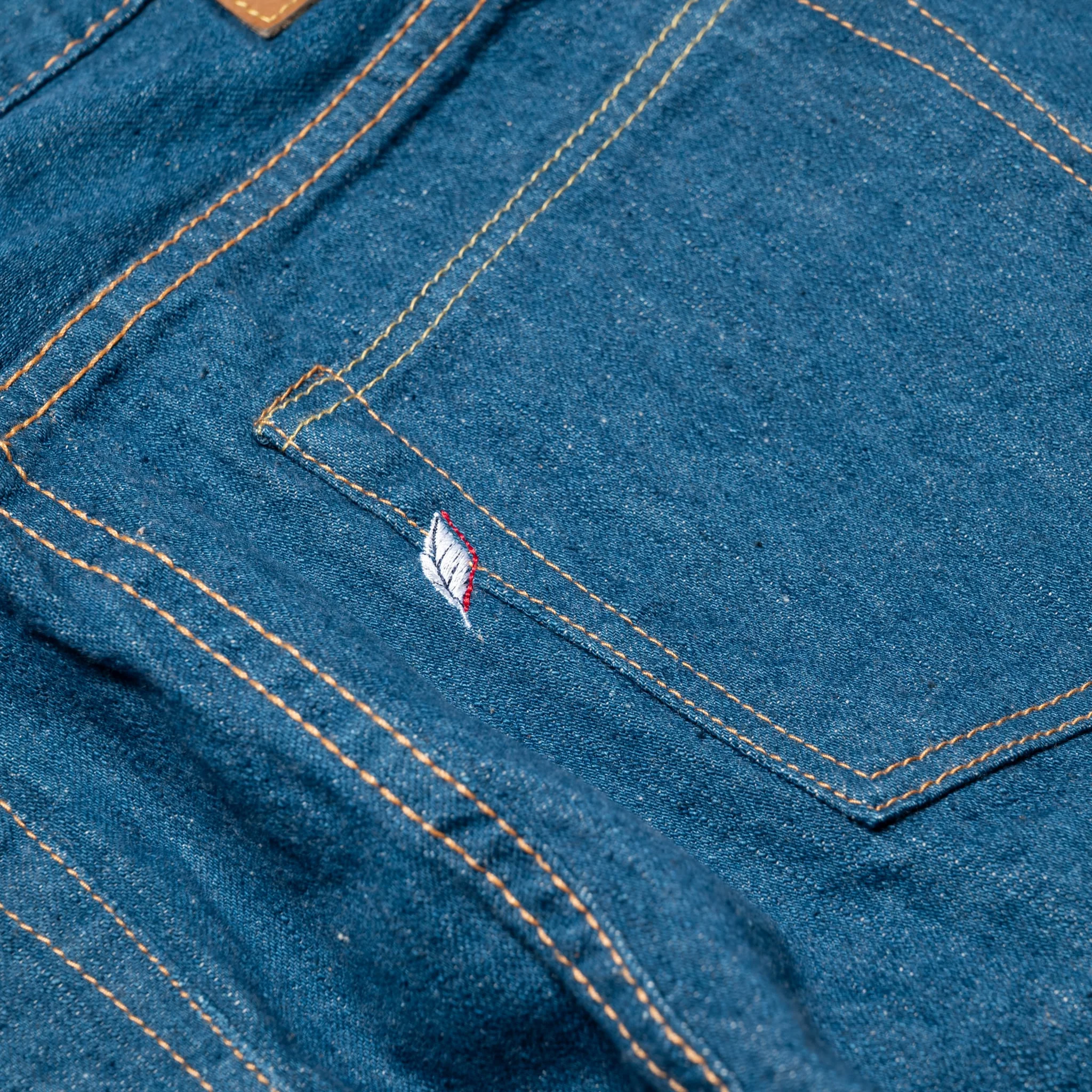 GRE-003 Regular Straight 14oz Greencast Indigo Selvedge Denim - Image 10