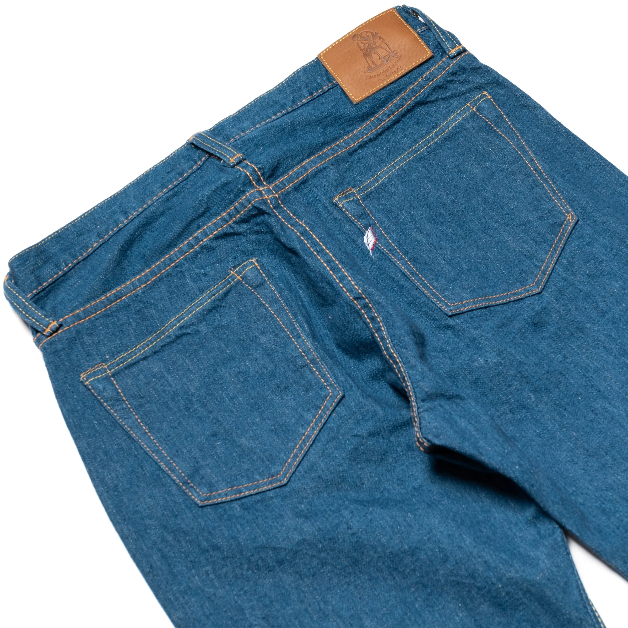 GRE-003 Regular Straight 14oz Greencast Indigo Selvedge Denim - Image 11