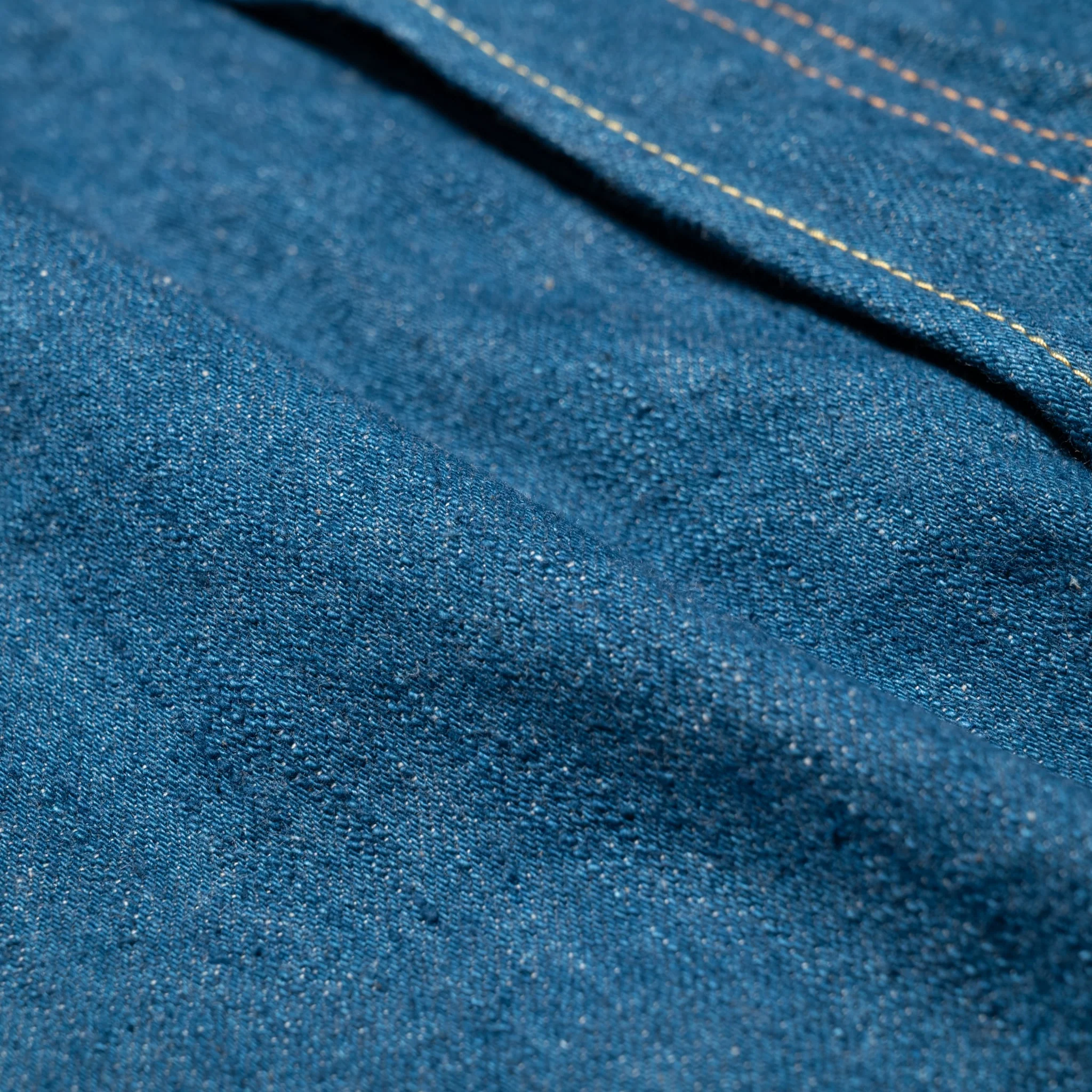 GRE-003 Regular Straight 14oz Greencast Indigo Selvedge Denim - Image 6