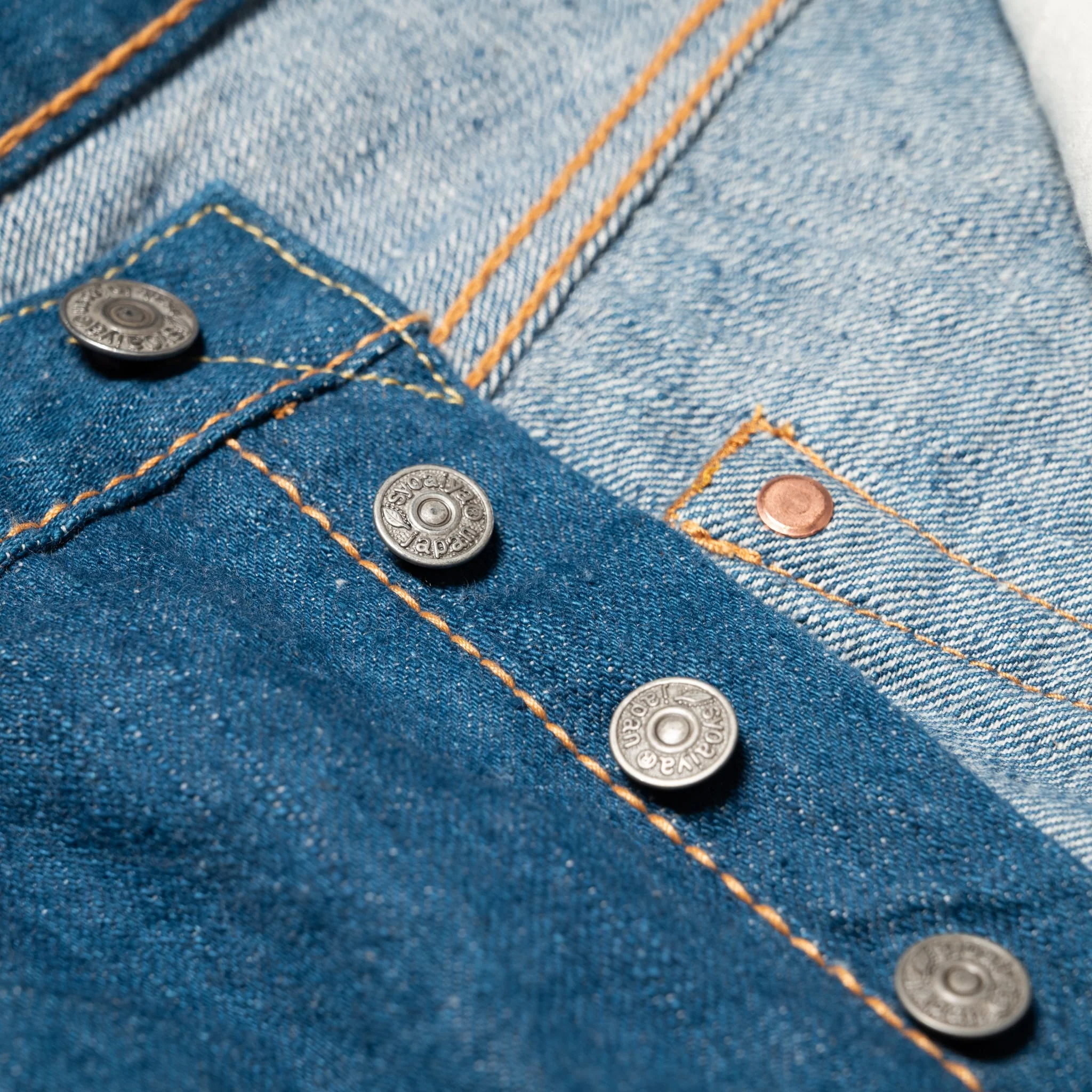 GRE-003 Regular Straight 14oz Greencast Indigo Selvedge Denim - Image 8