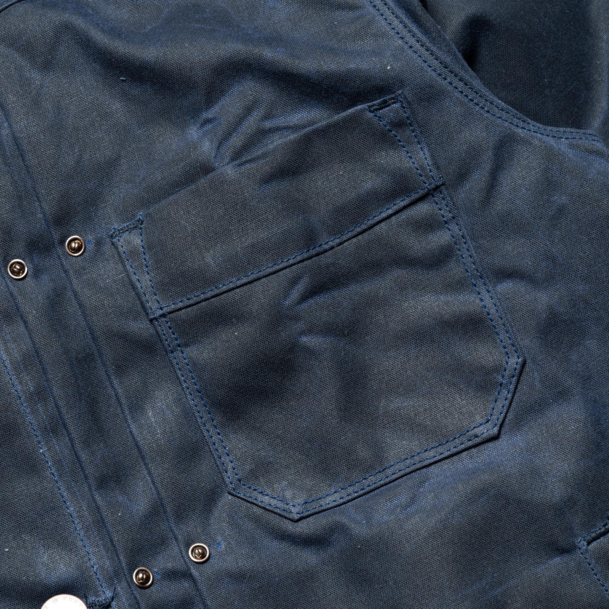 RJ-1 Riders Jacket Waxed Canvas - Navy (Navy Lining) - Image 4