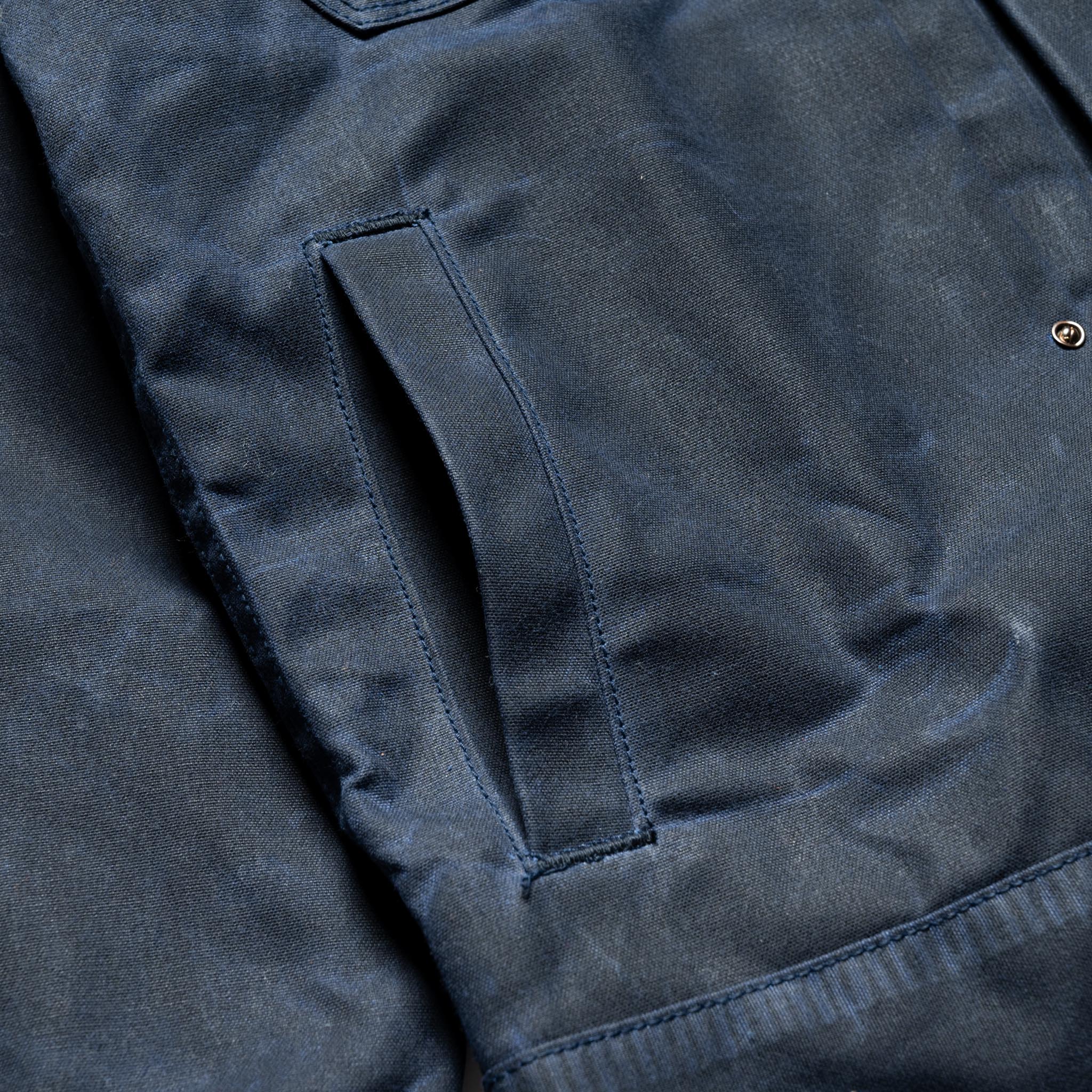 RJ-1 Riders Jacket Waxed Canvas - Navy (Navy Lining) - Image 5