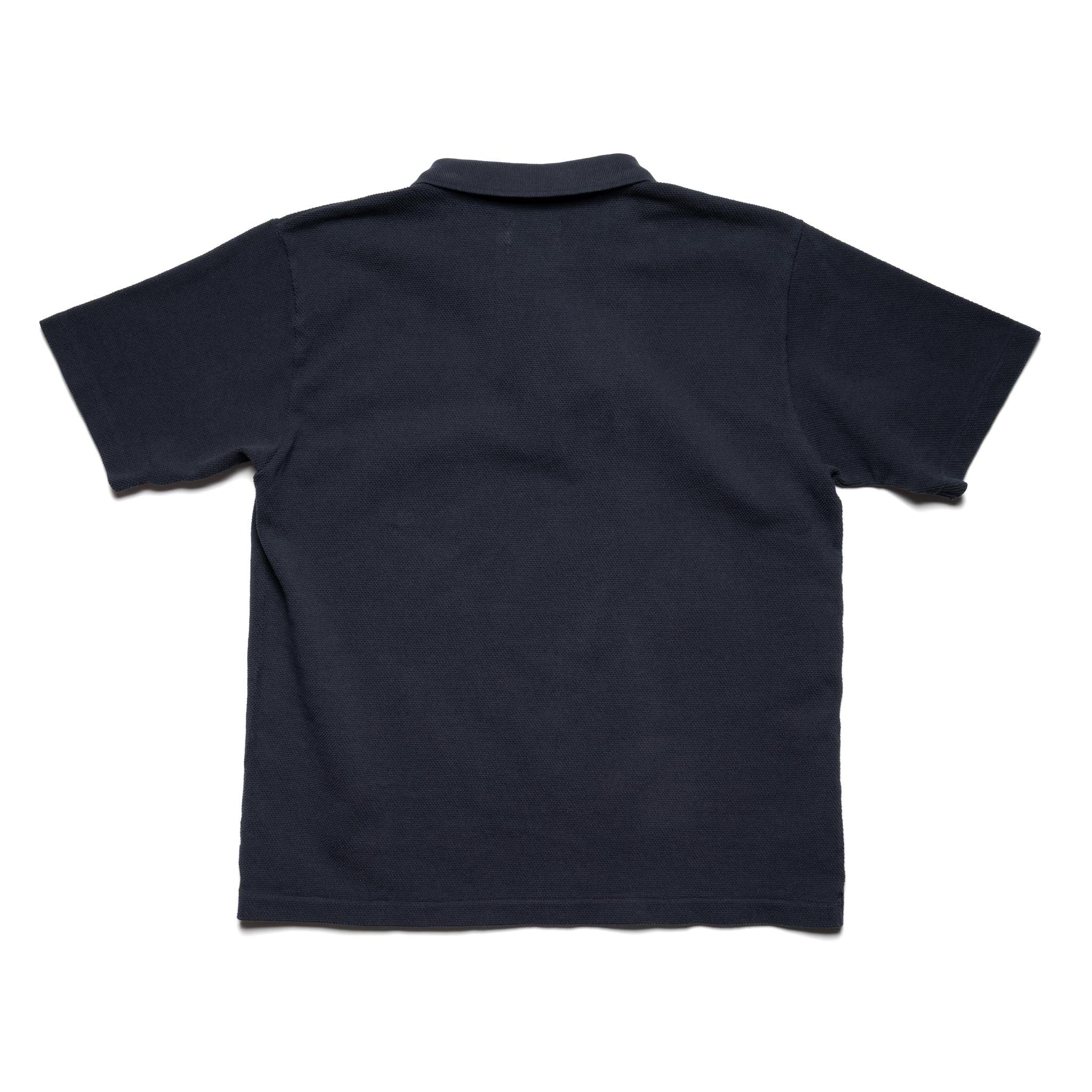 8201 Pique Knit Polo Shirt - Navy - Image 2