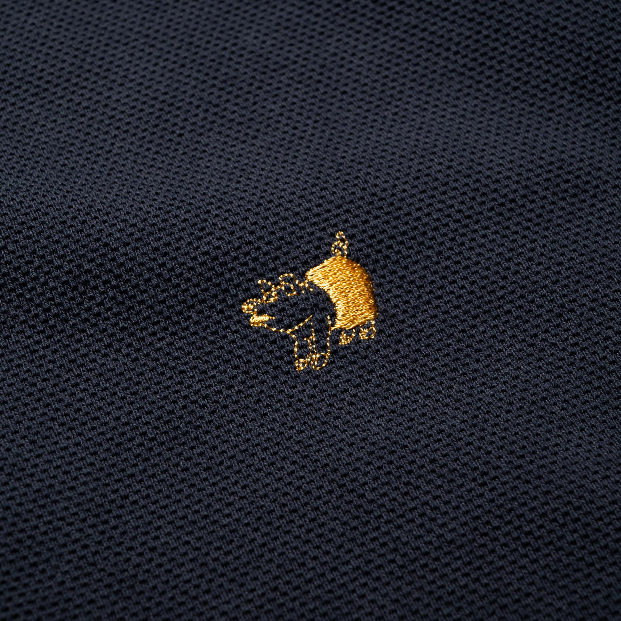 8201 Pique Knit Polo Shirt - Navy - Image 7