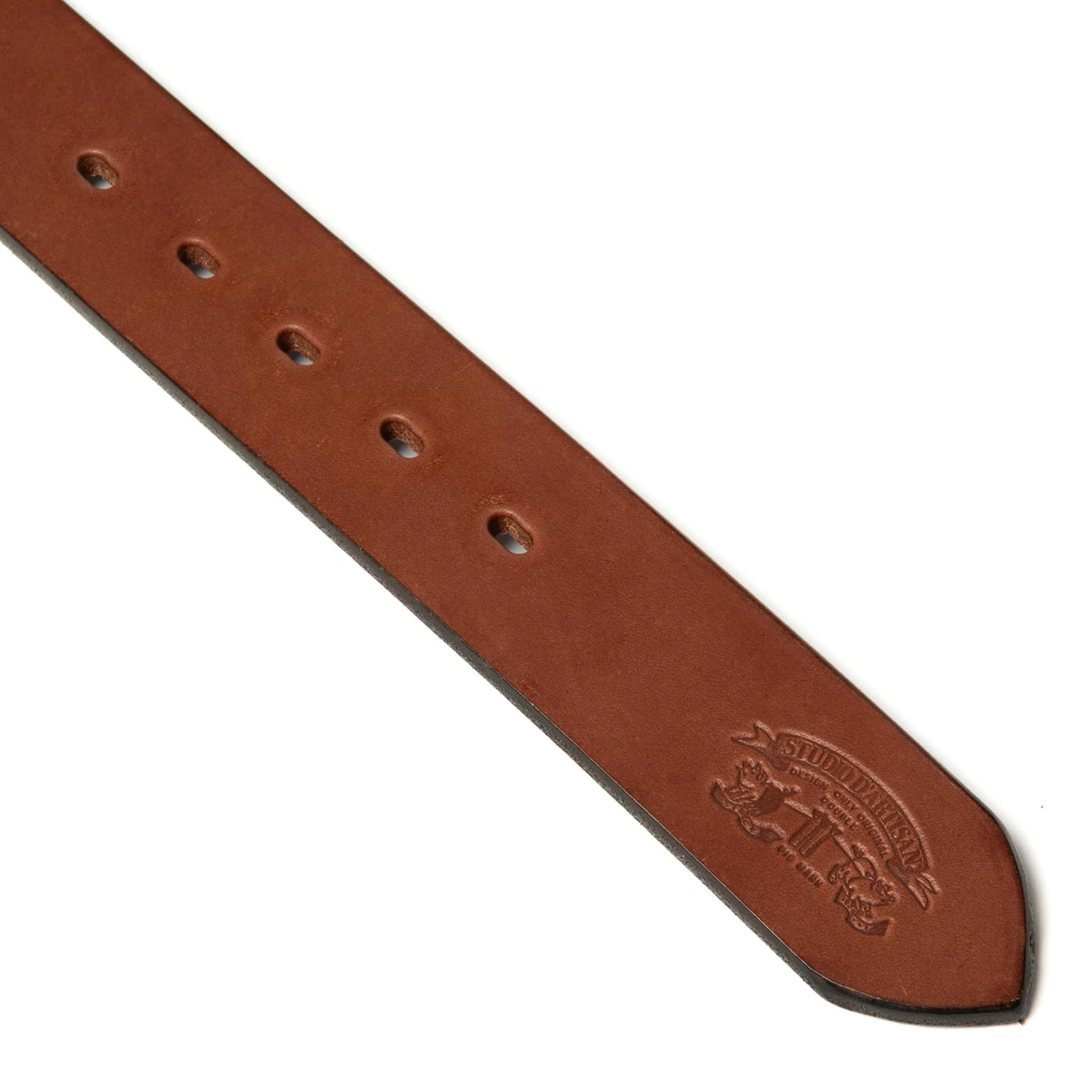 B-83 Flat Buckle Belt - Brown - Image 4