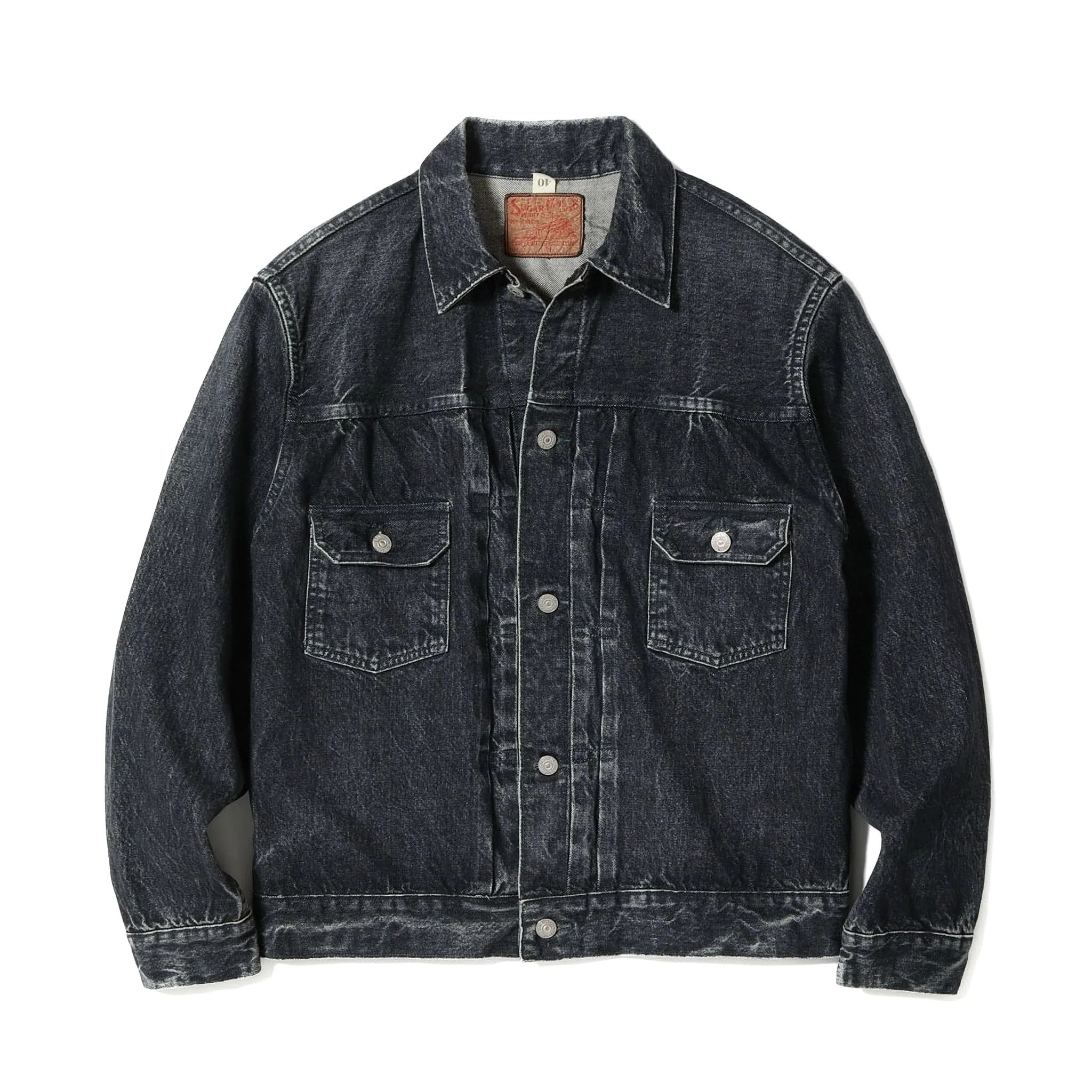 SC15650H 14.25oz Black Selvedge Denim Jacket 1953 Aged Model